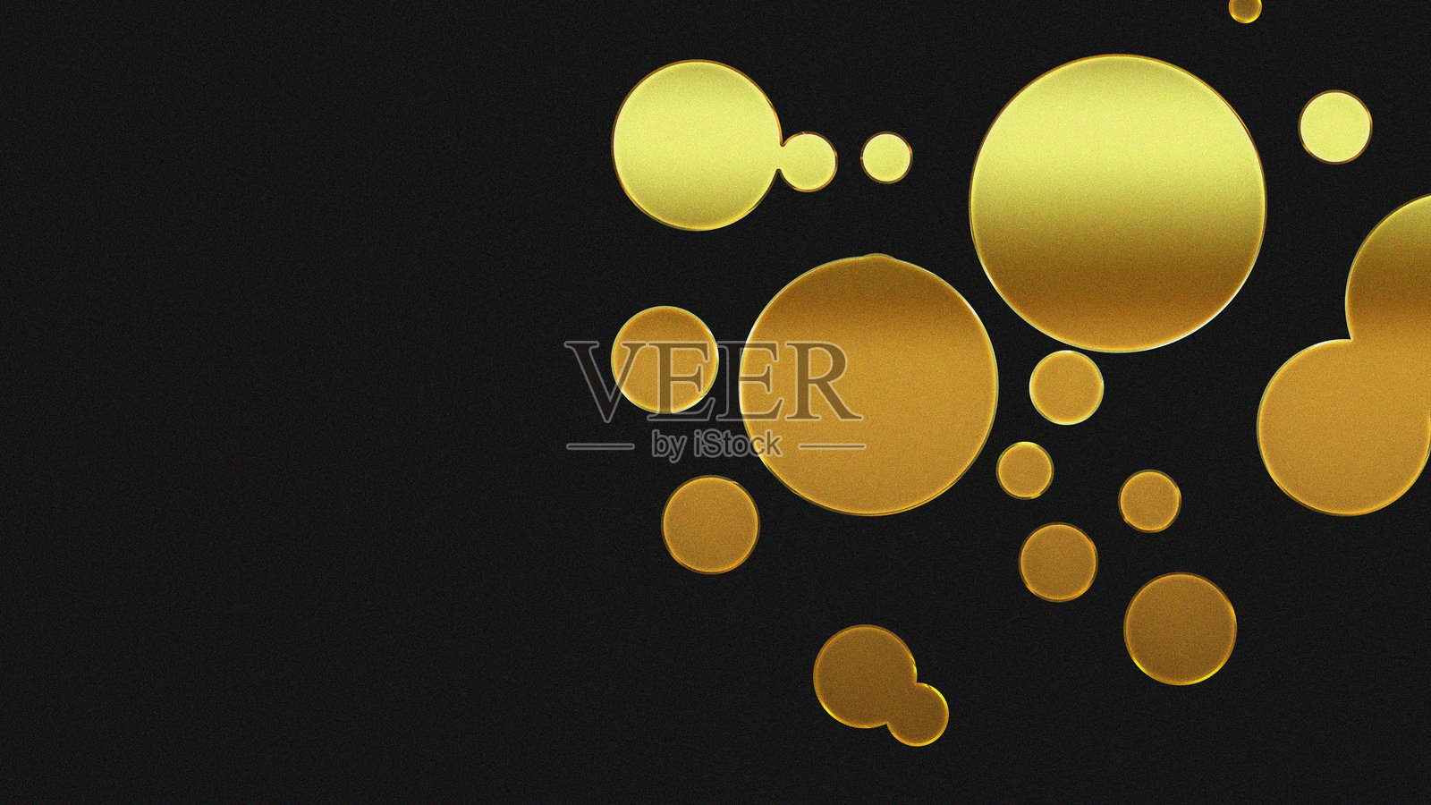 黑色背景上的金色圆圈图形插图插画图片素材