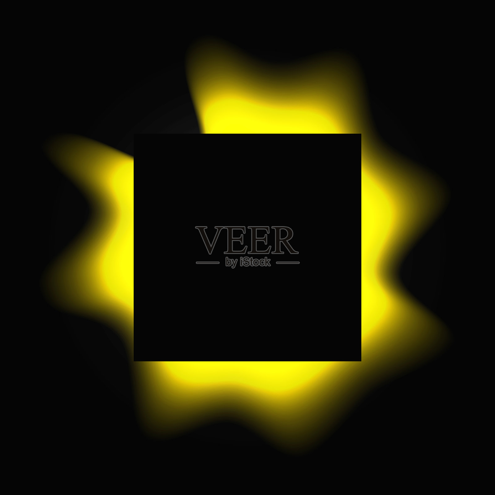 彩色渐变的方形照明灯框插画图片素材