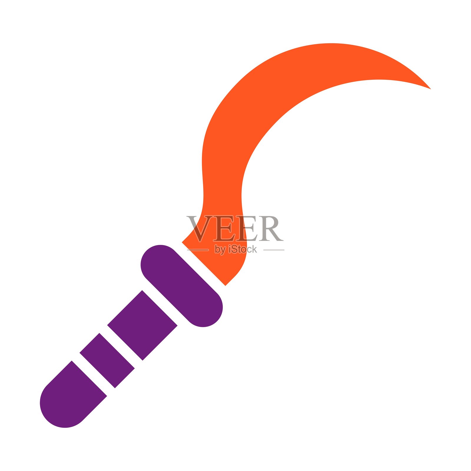 镰刀矢量图标设计插图插画图片素材