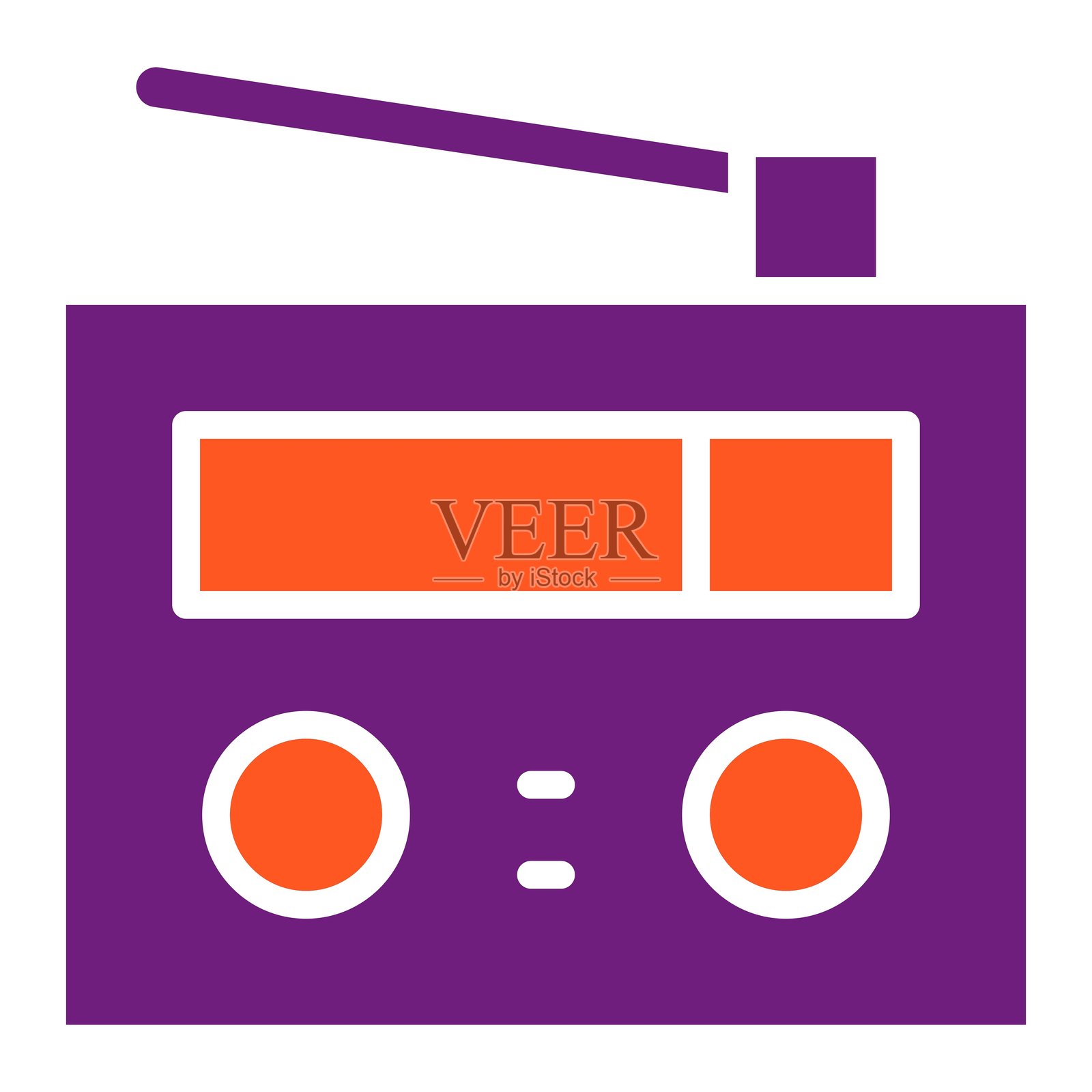 收音机矢量图标设计插图插画图片素材