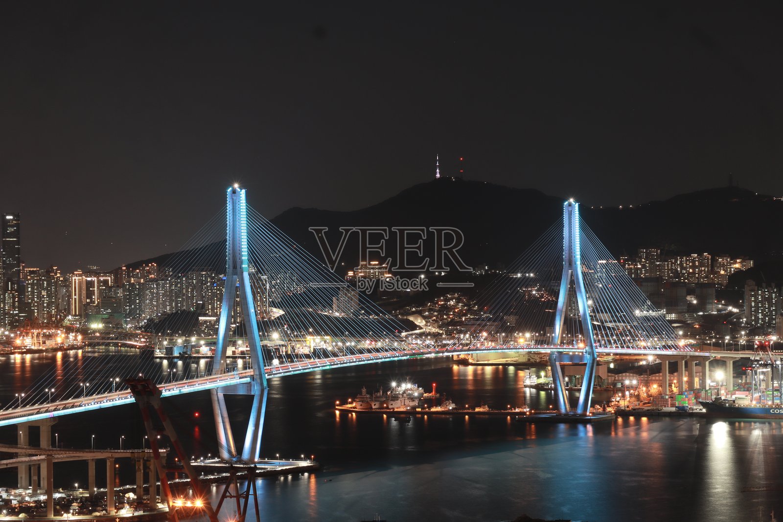 釜山的夜景总是美丽的照片摄影图片