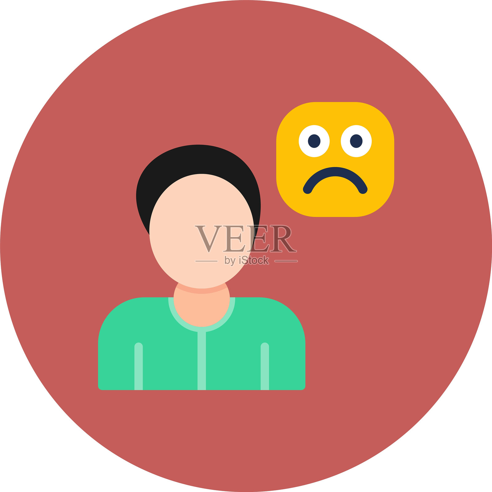 伤心的图标插画图片素材