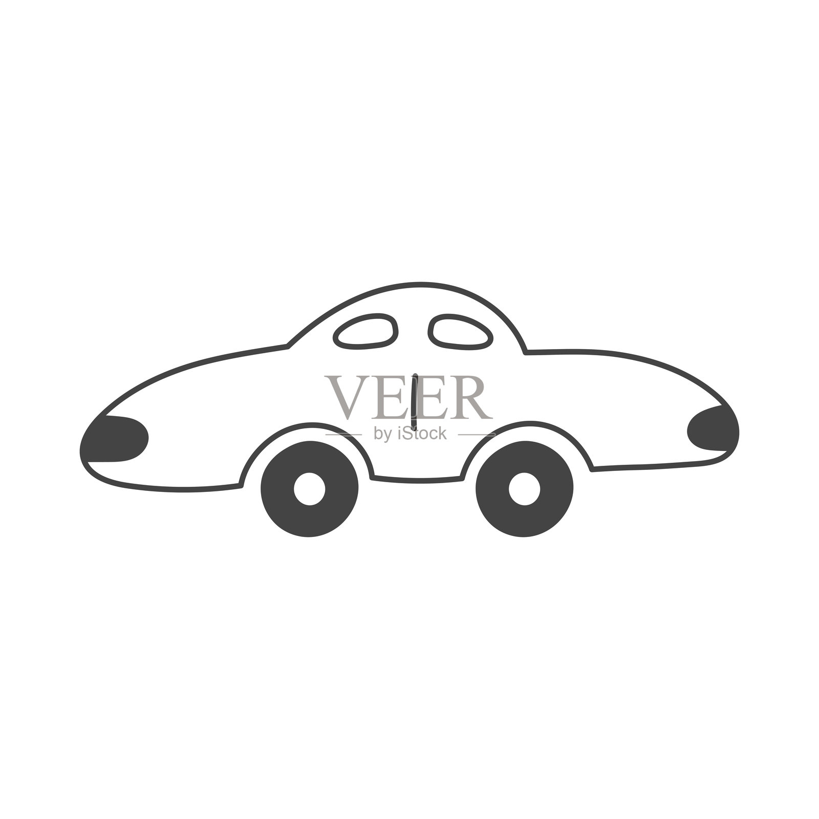 手绘汽车图标插画图片素材