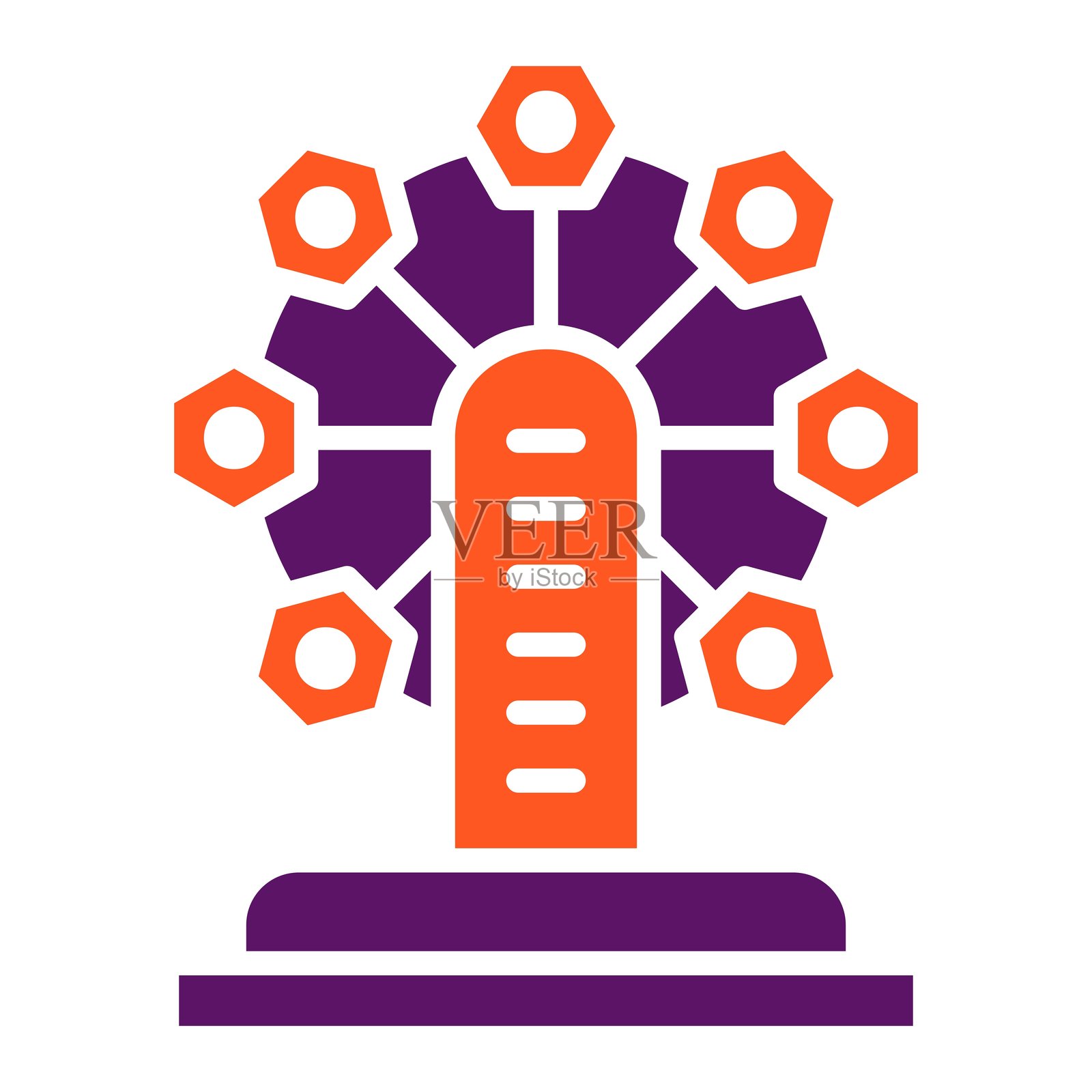 摩天轮矢量图标设计插图插画图片素材