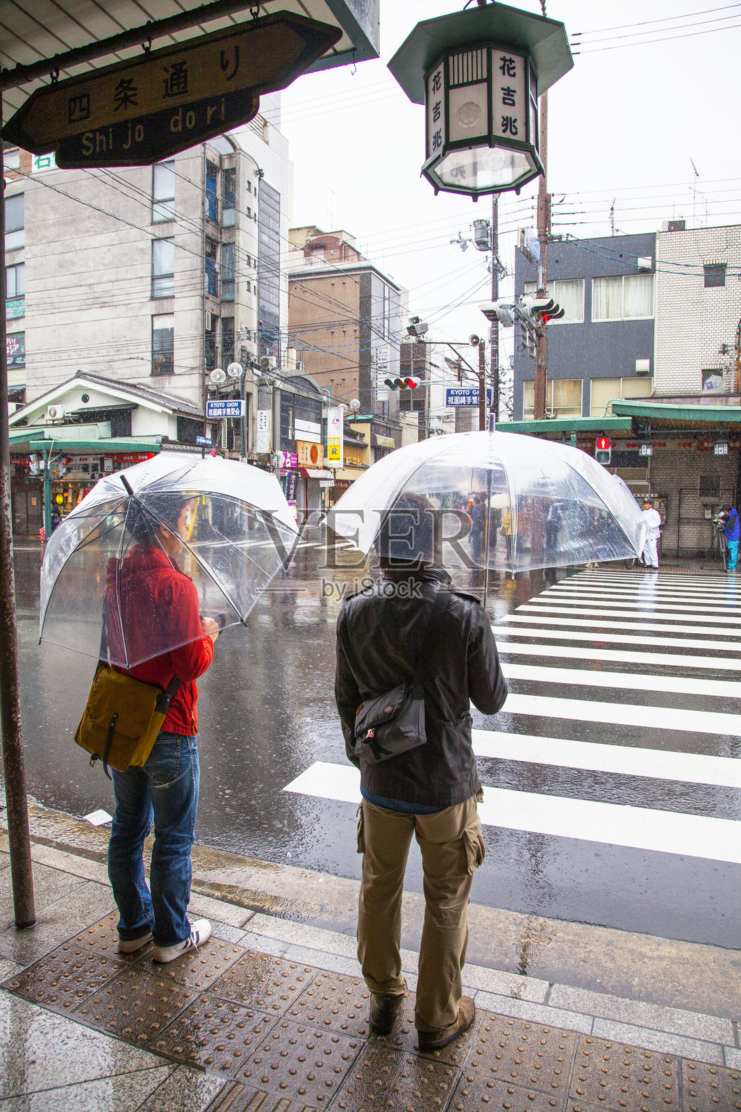 日本京都祇园的四条通街照片摄影图片