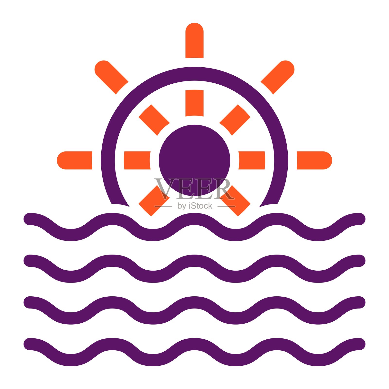 水车矢量图标设计插图插画图片素材