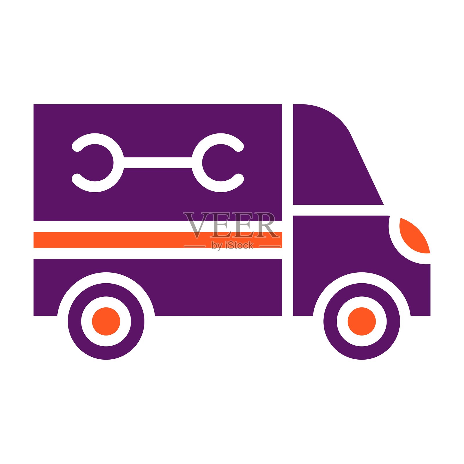 管道工卡车矢量图标设计插图插画图片素材