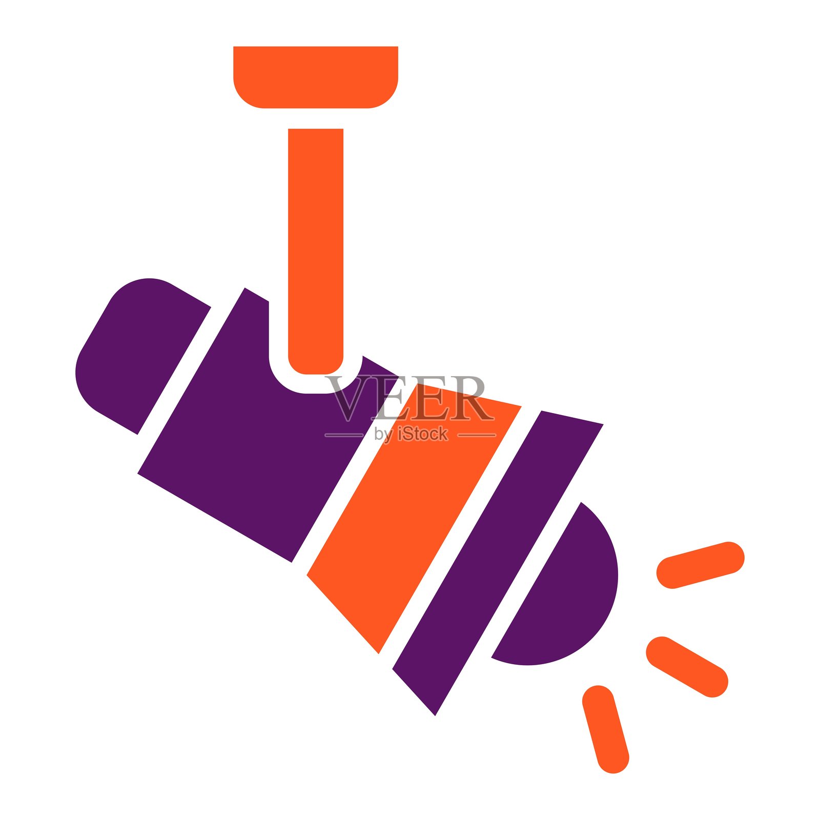 聚光灯矢量图标设计插图插画图片素材