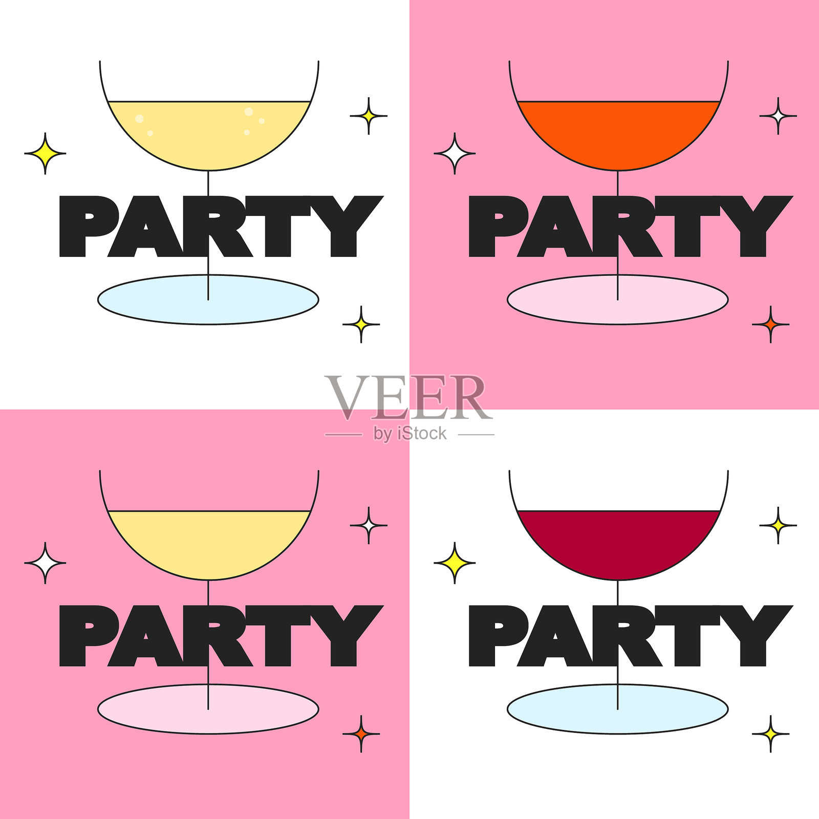 复古风格的音乐会、节日或派对传单或海报设计插画图片素材