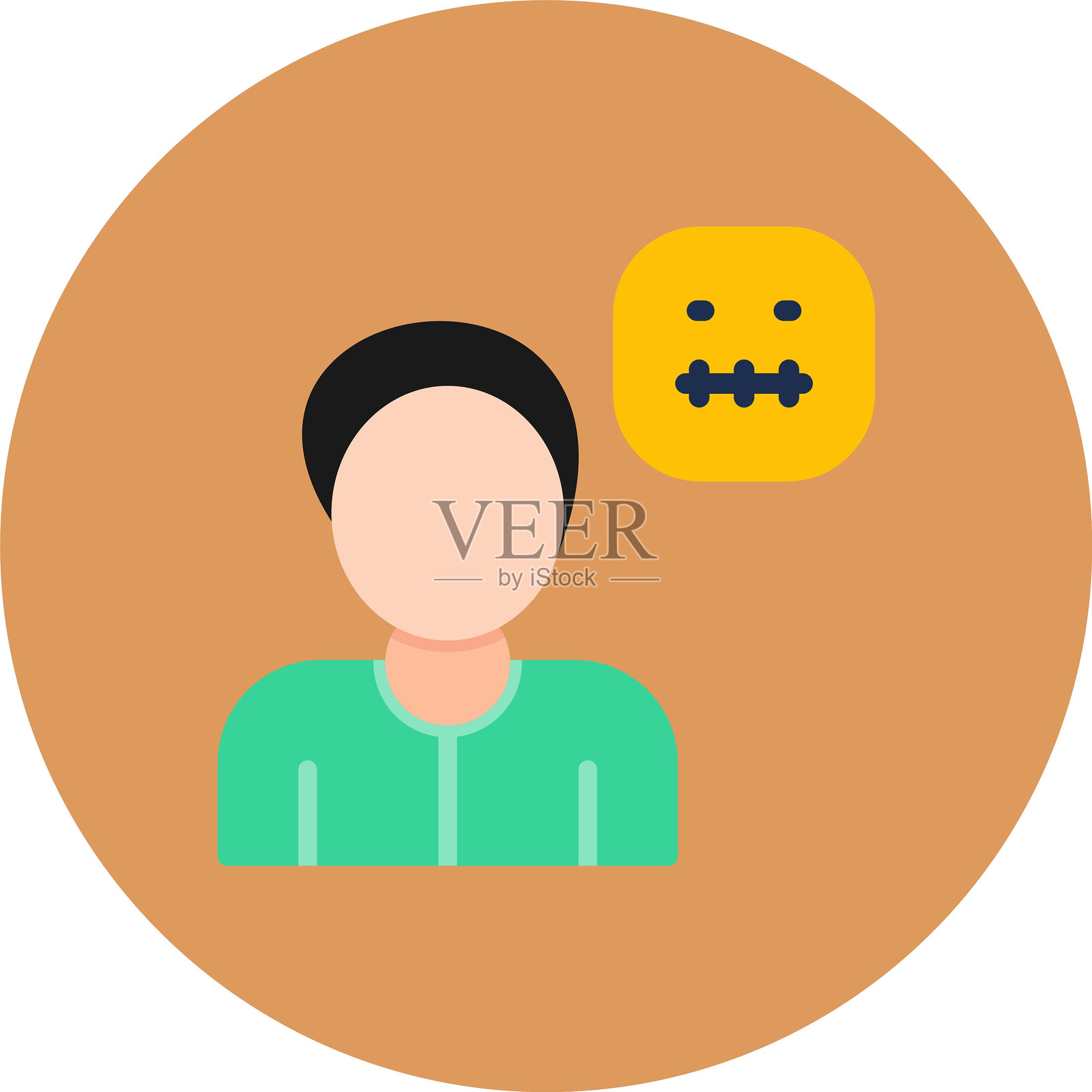 担忧的图标插画图片素材