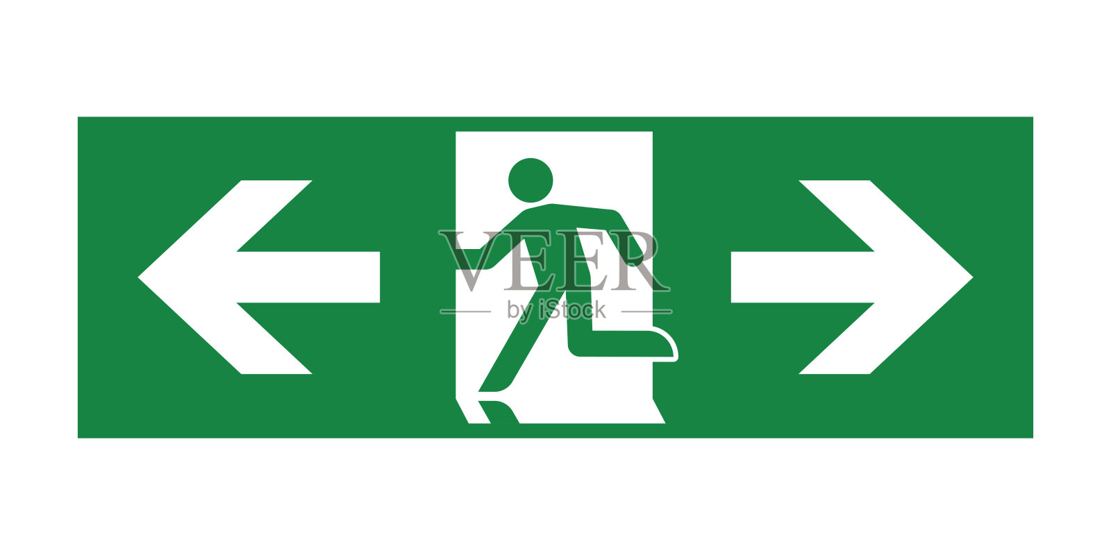 出口标志。消防出口标志。紧急消防出口标志。插画图片素材