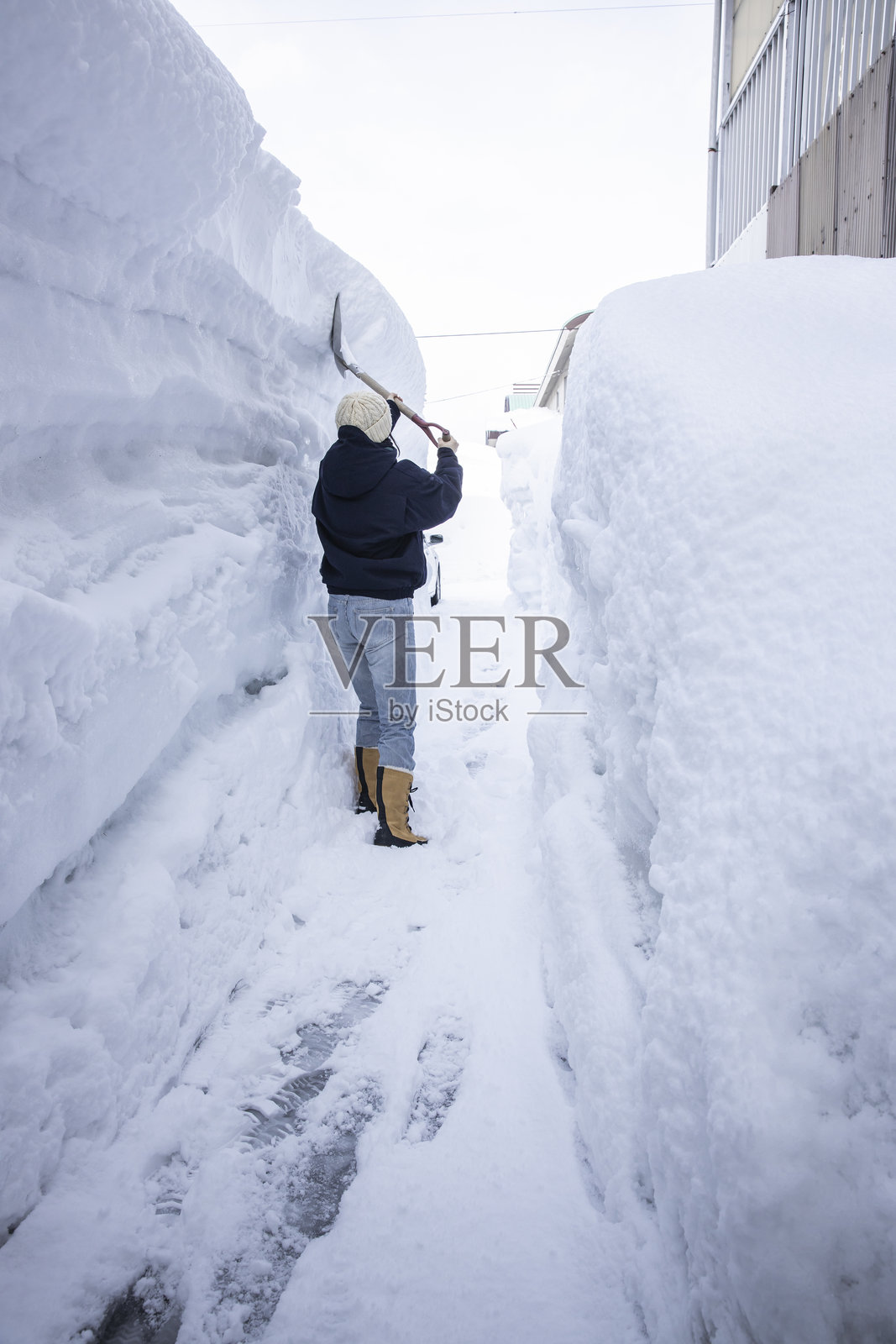 冬季的重雪地区照片摄影图片