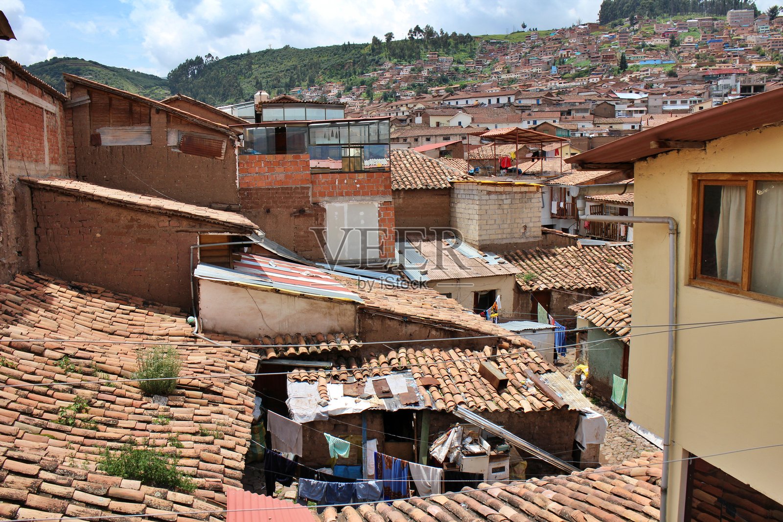 秘鲁库斯科的古老城镇照片摄影图片