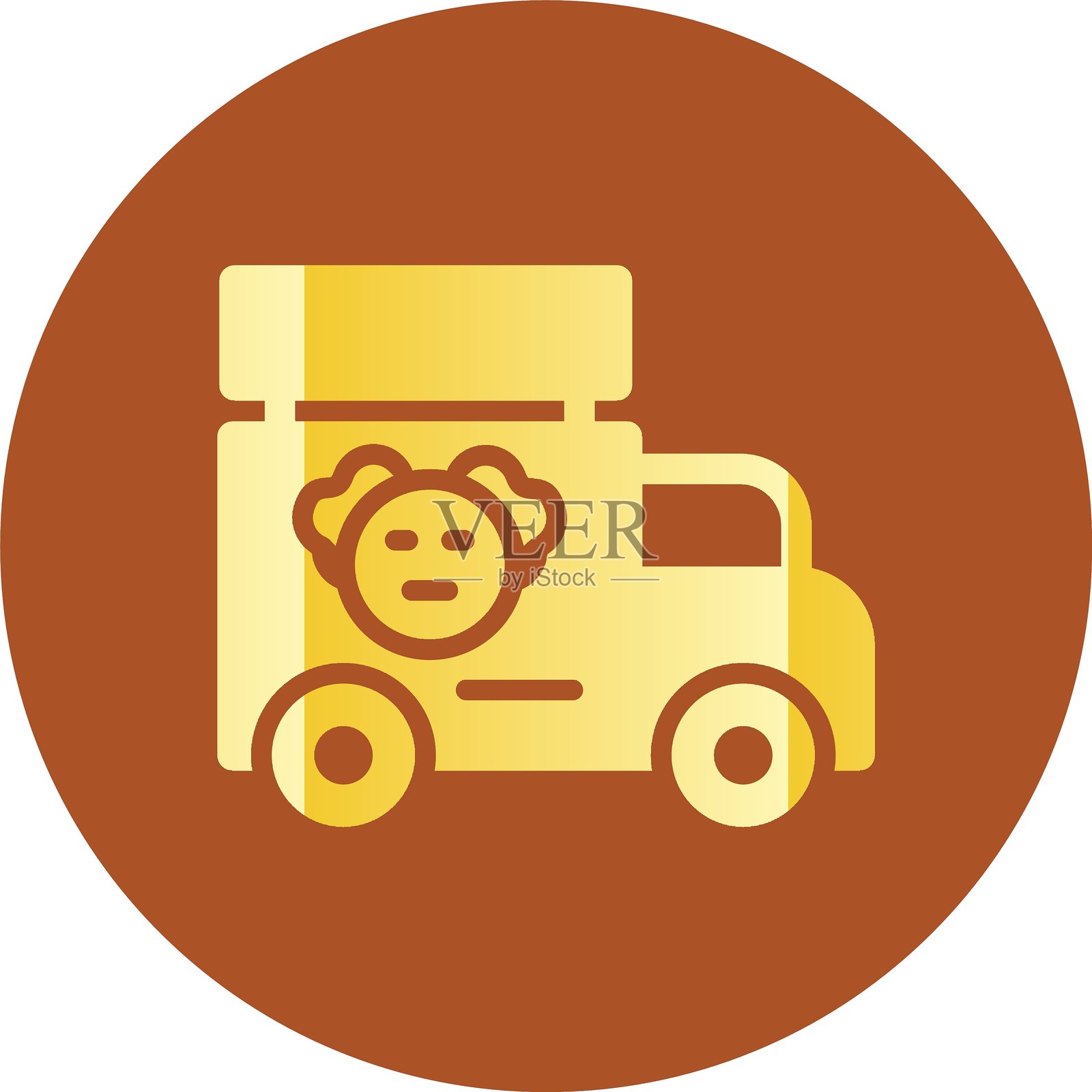 马戏团货车图标插画图片素材