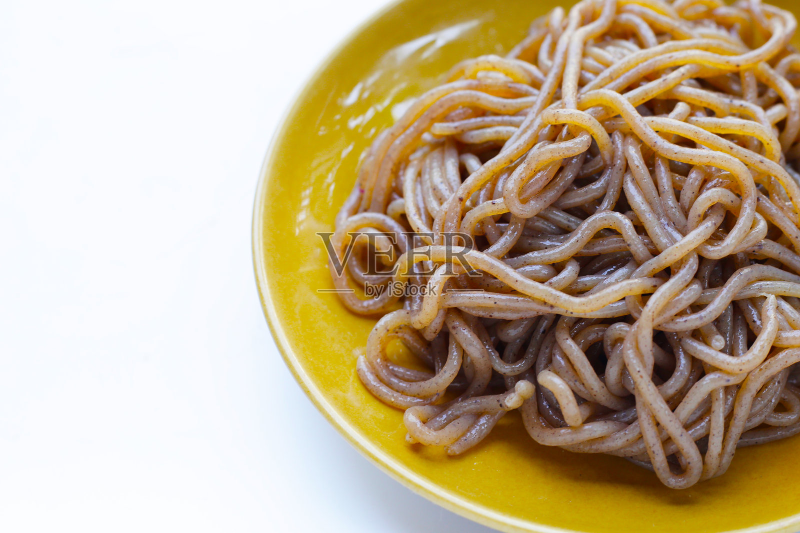 魔芋面与海藻混合照片摄影图片