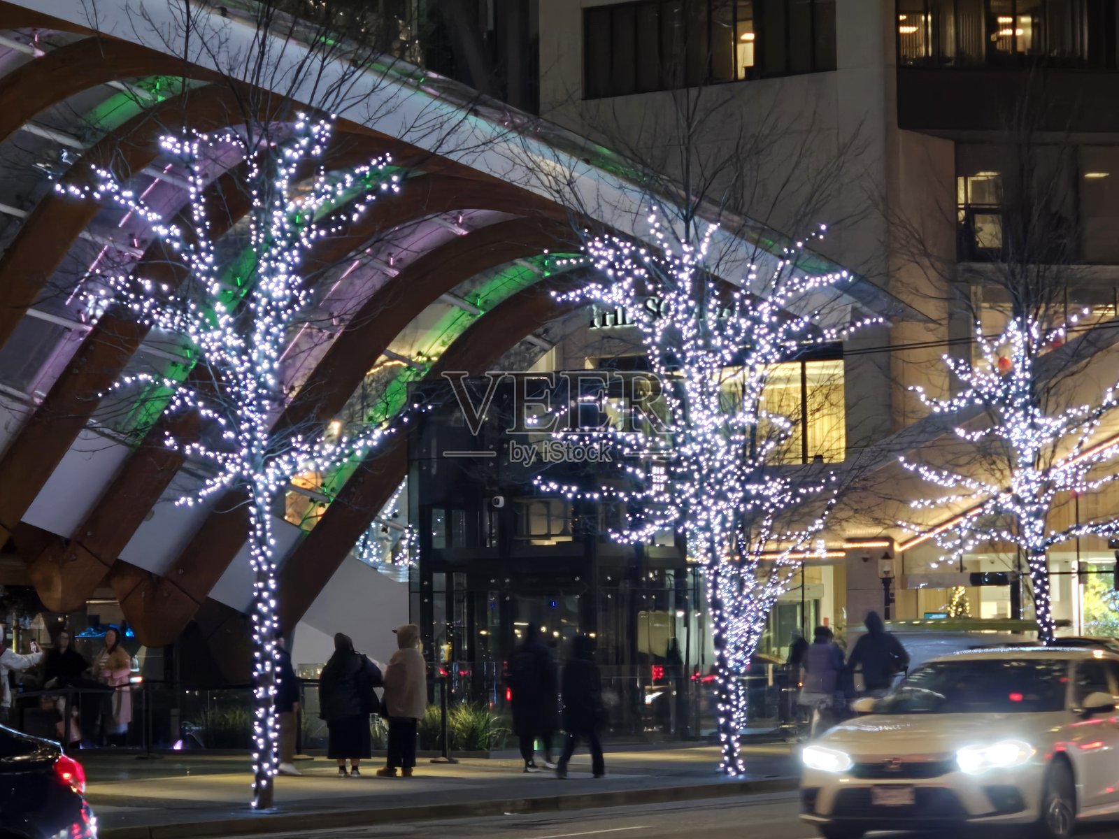 乔治街上的圣诞灯饰照片摄影图片
