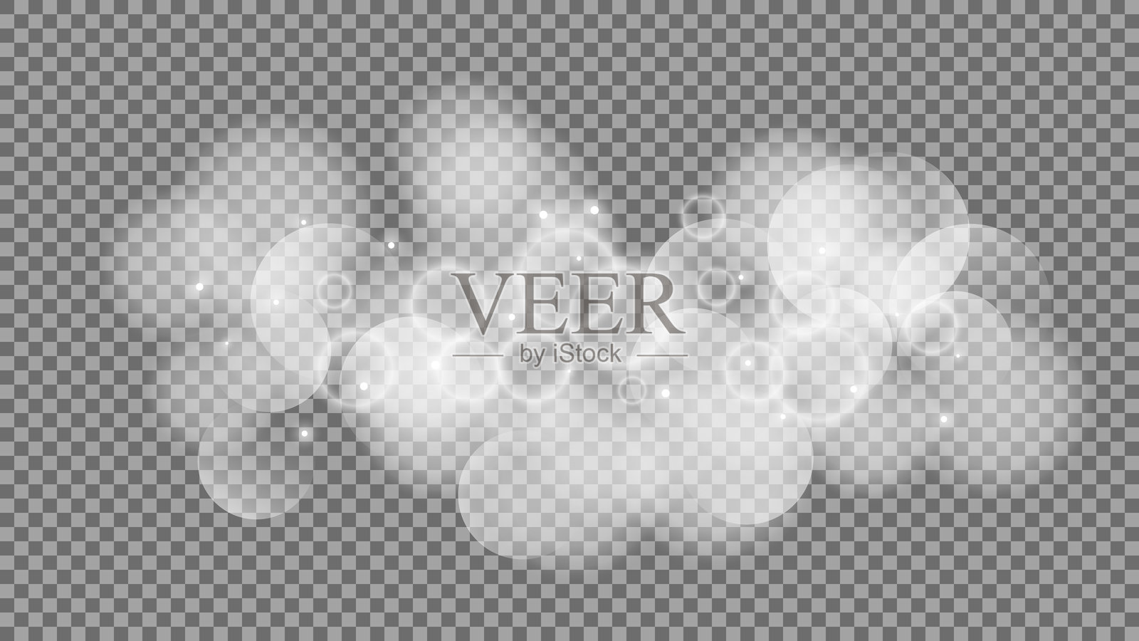 透明背景上的散景圆圈插画图片素材