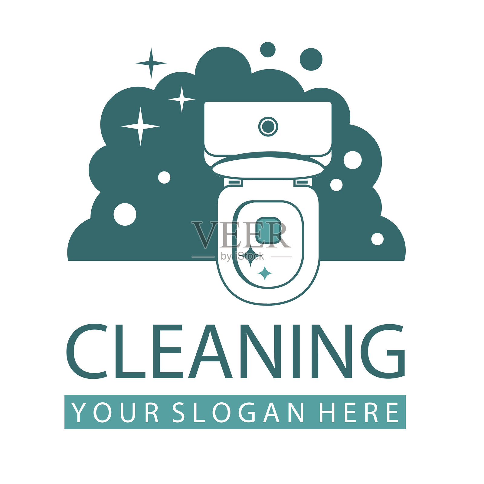 厕所清洁图标插画图片素材