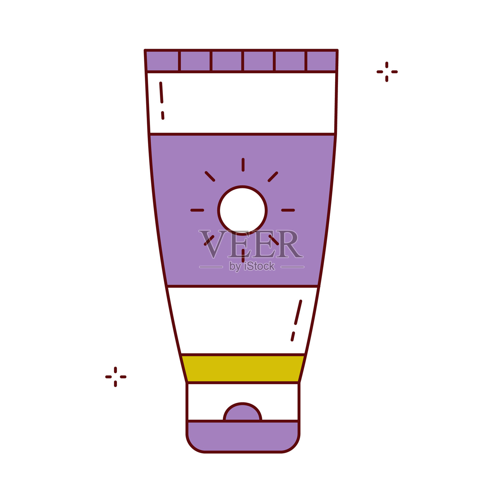 防晒霜护肤产品矢量图标设计插画图片素材