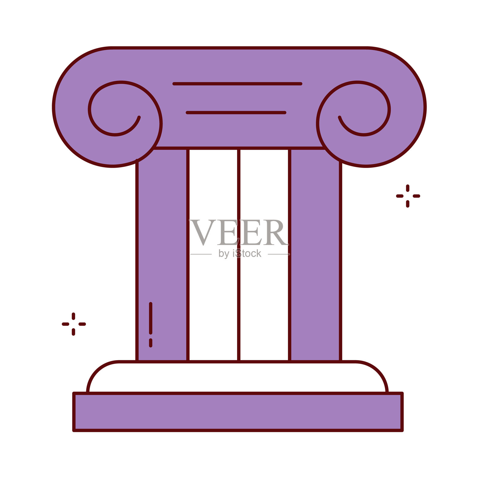 历史建筑旅行矢量图标设计插画图片素材