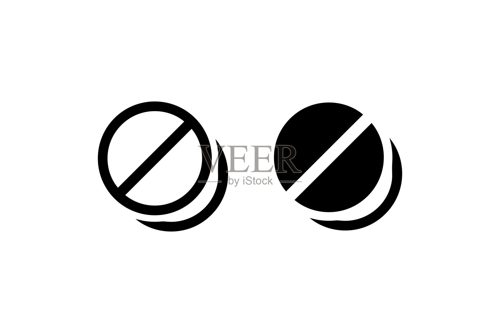 药丸图标用于医学和药房矢量图插画图片素材