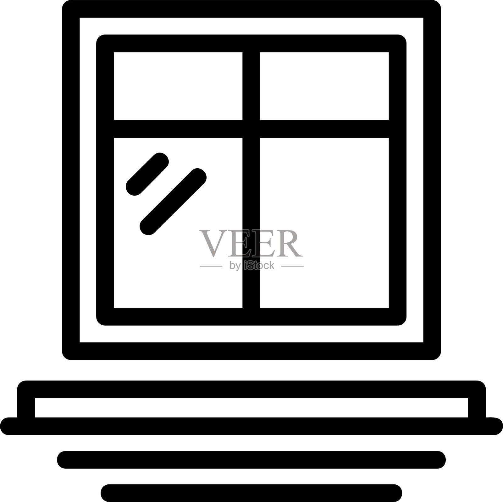 Windows线性风格图标设计插画图片素材