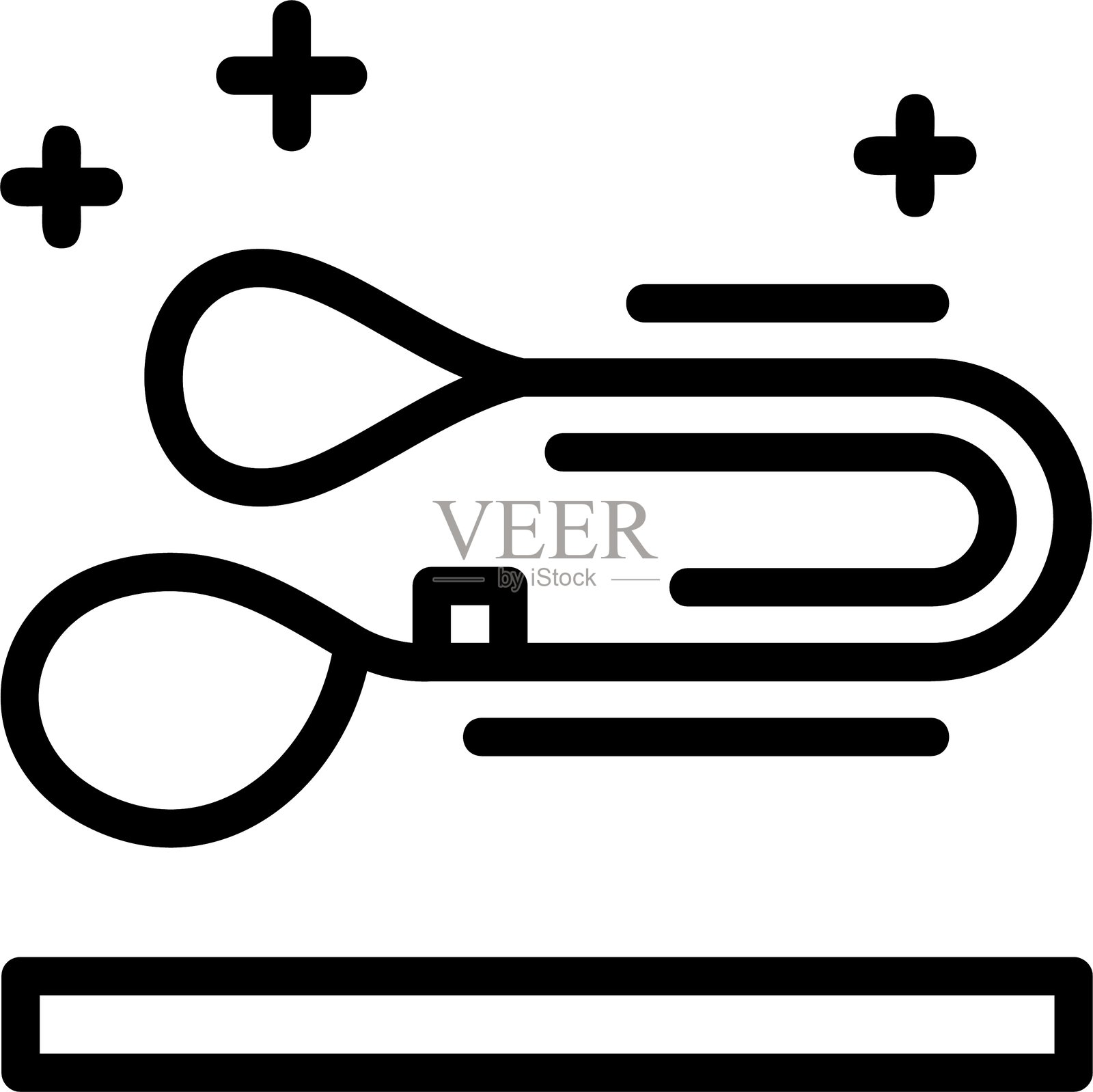 狗绳线性风格图标设计插画图片素材