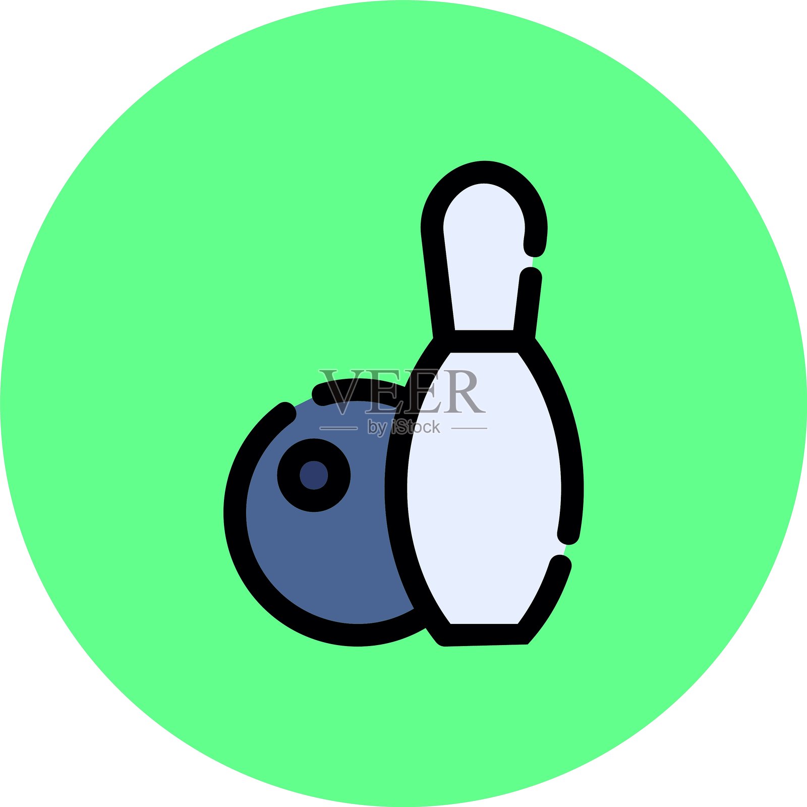 保龄球图标插画图片素材