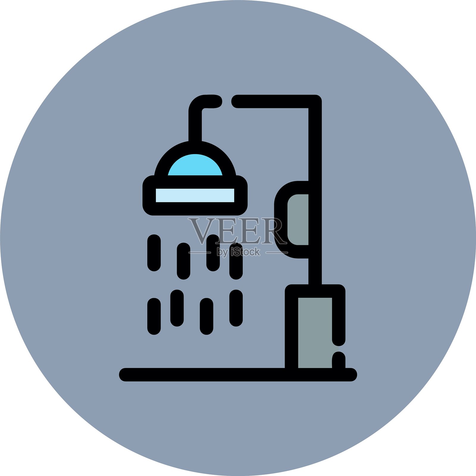 淋浴图标插画图片素材