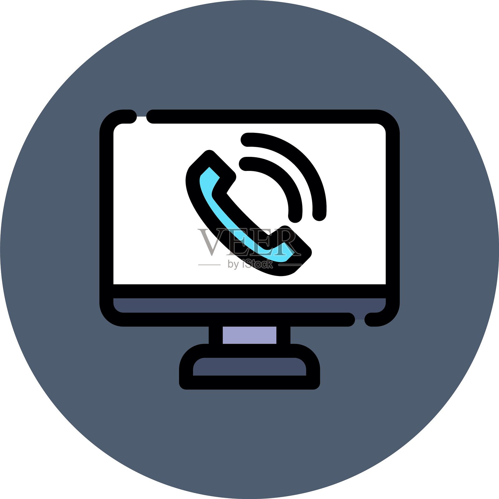 电话图标插画图片素材