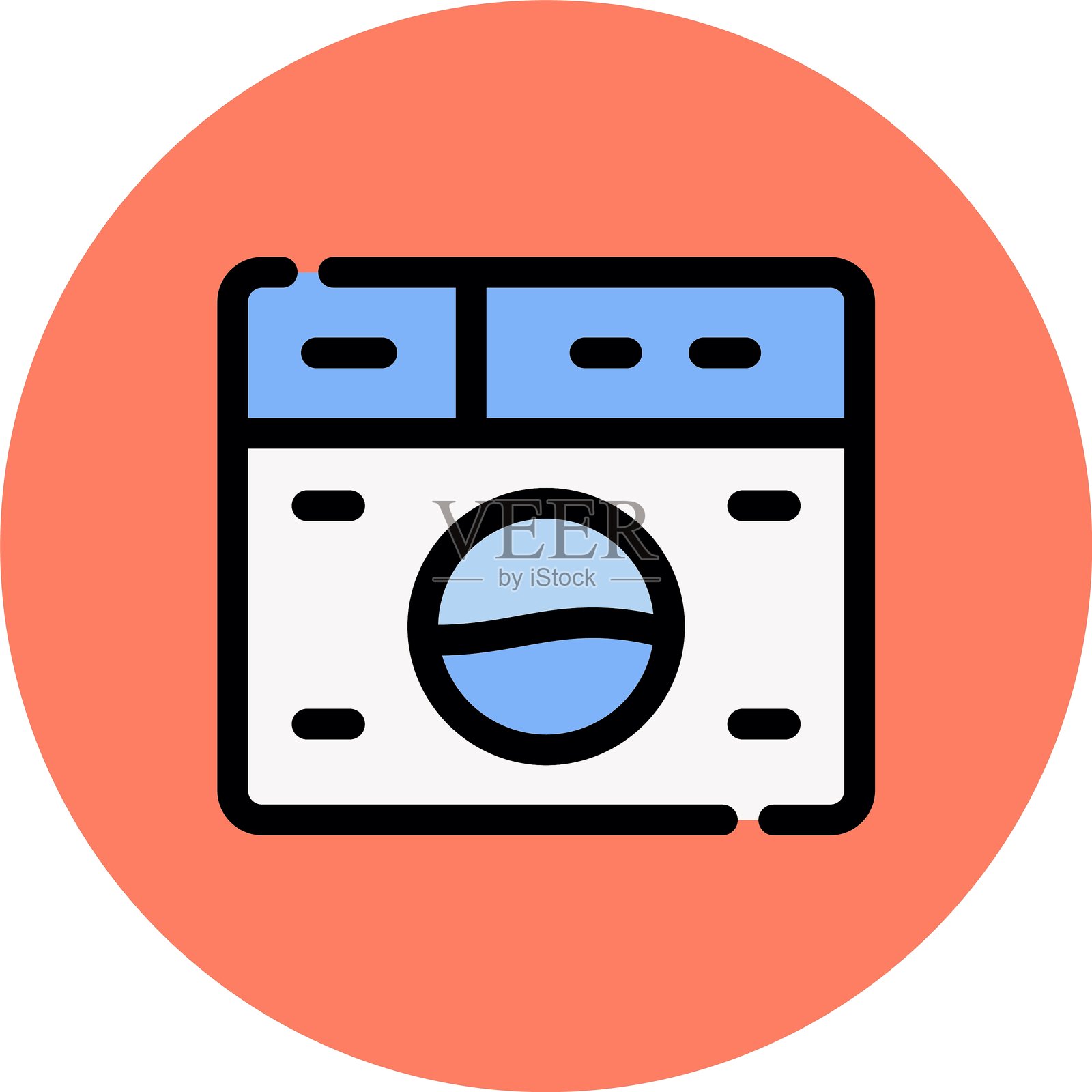 洗衣图标插画图片素材