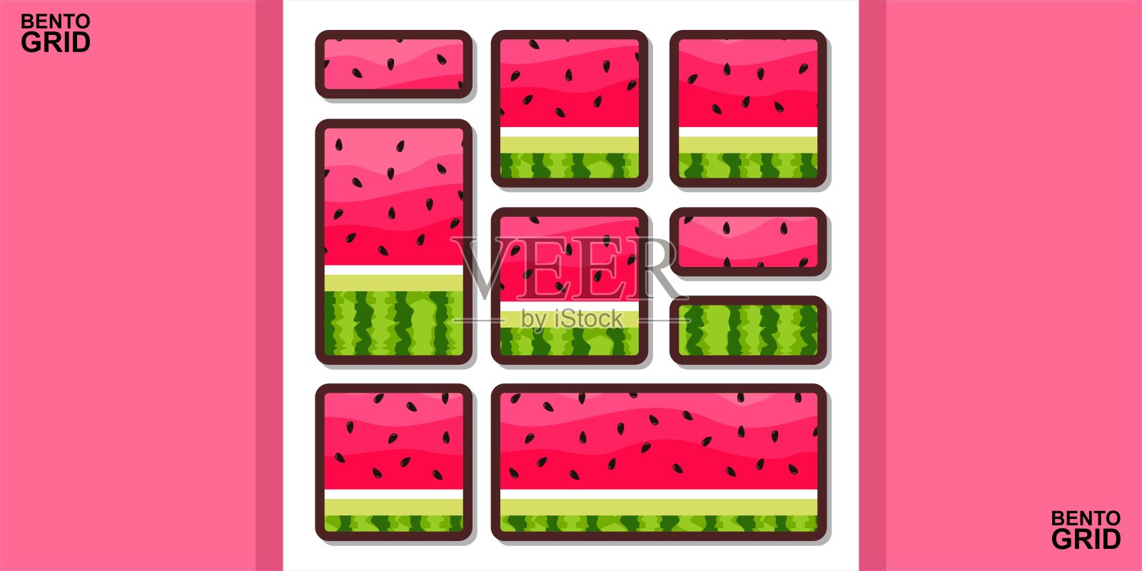 便当格子插画图片素材