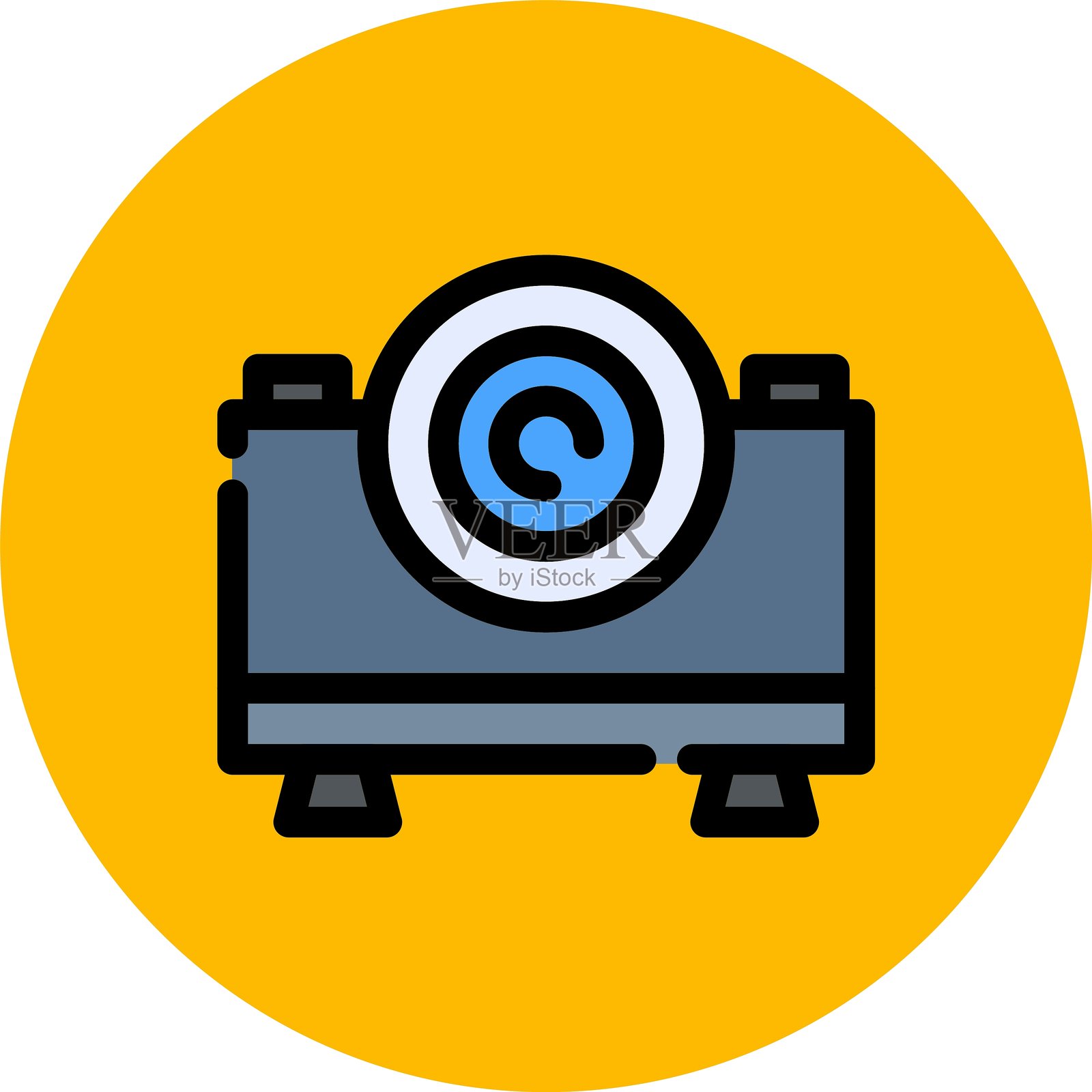 投影仪图标插画图片素材