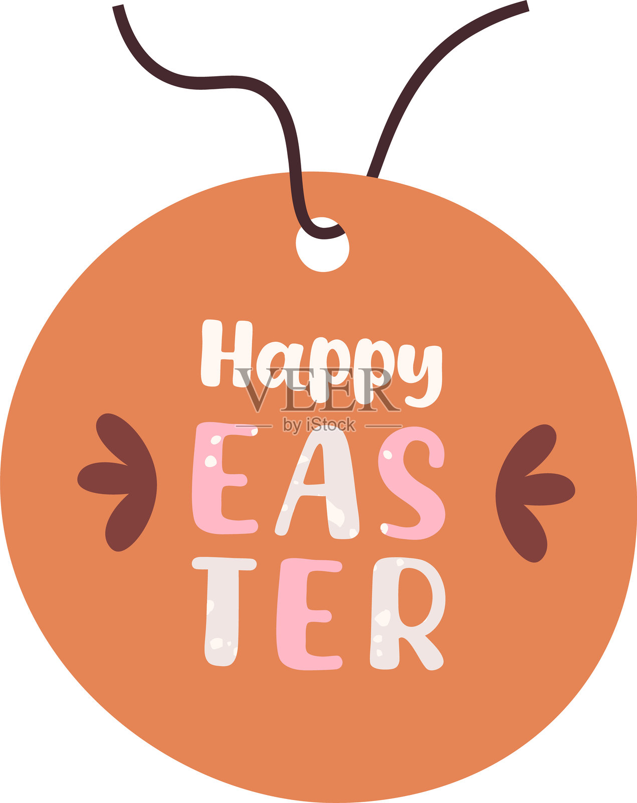 复活节环保手工纸元素标签插画图片素材