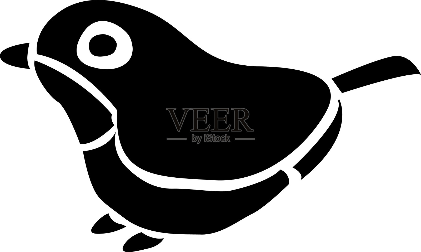 小鸟。日本白眼。剪影矢量插图。插画图片素材
