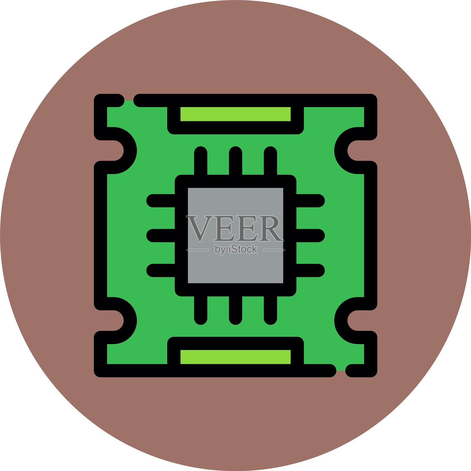 处理器图标插画图片素材