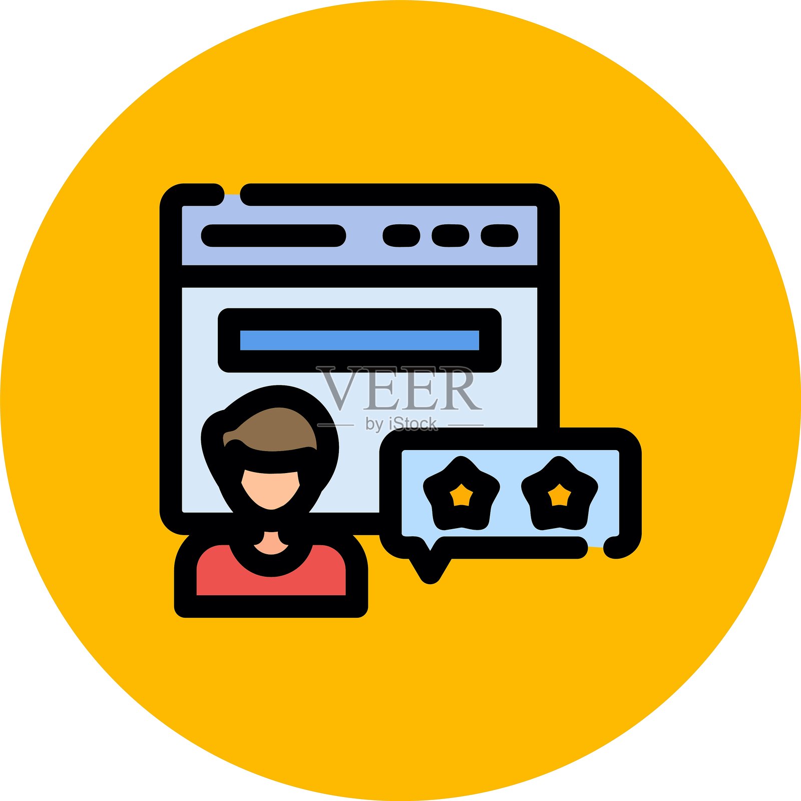 评论图标插画图片素材