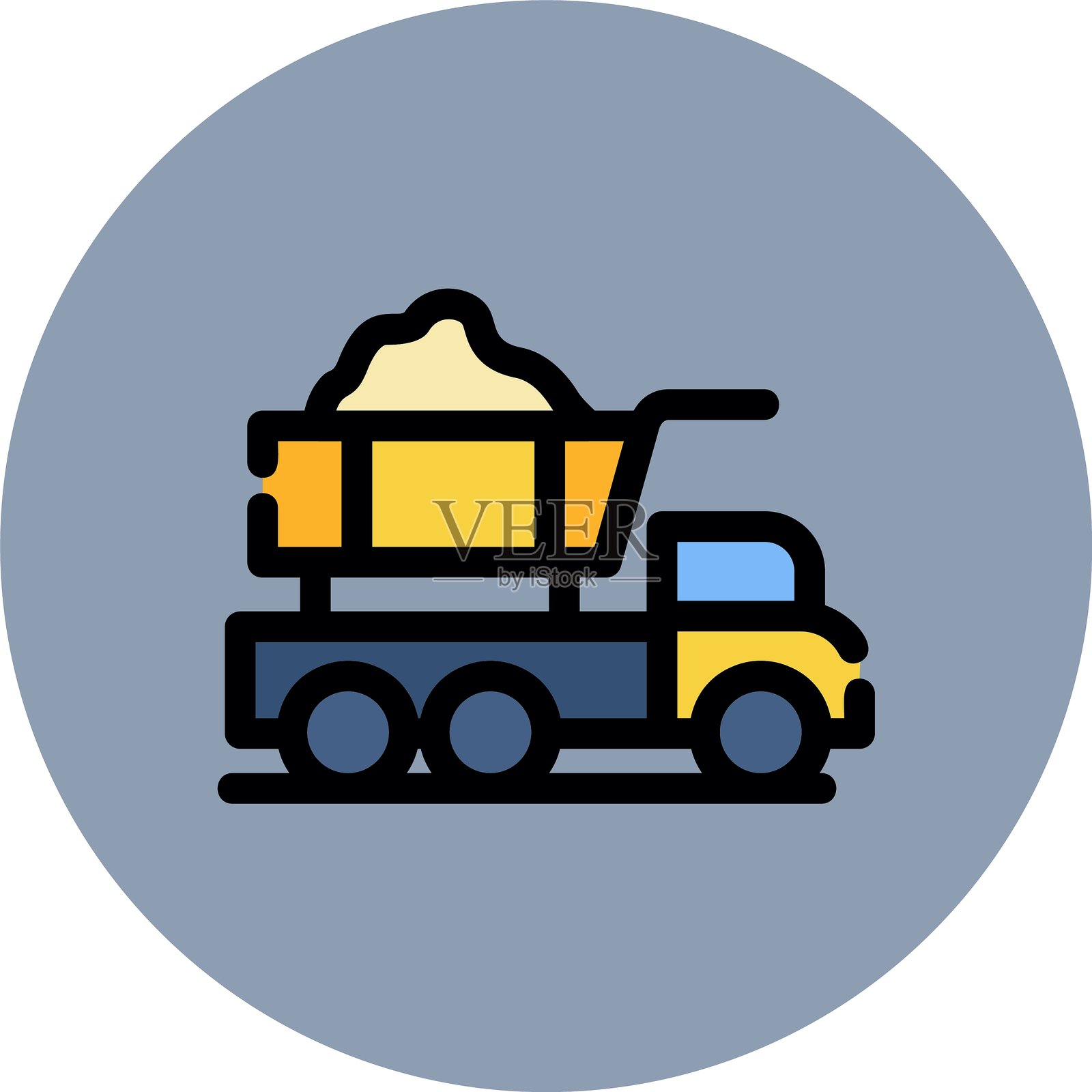 自卸车图标插画图片素材