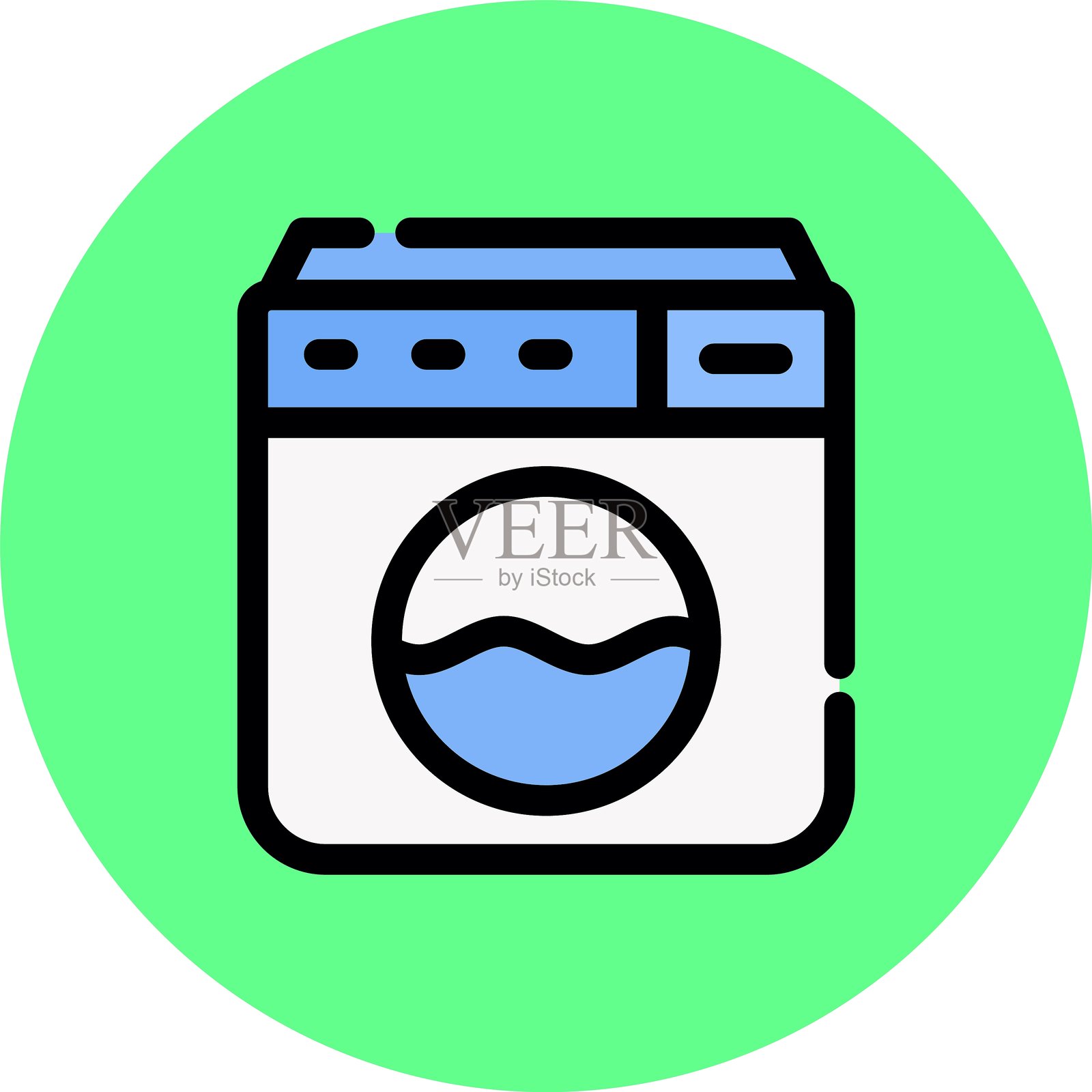 洗衣机图标插画图片素材