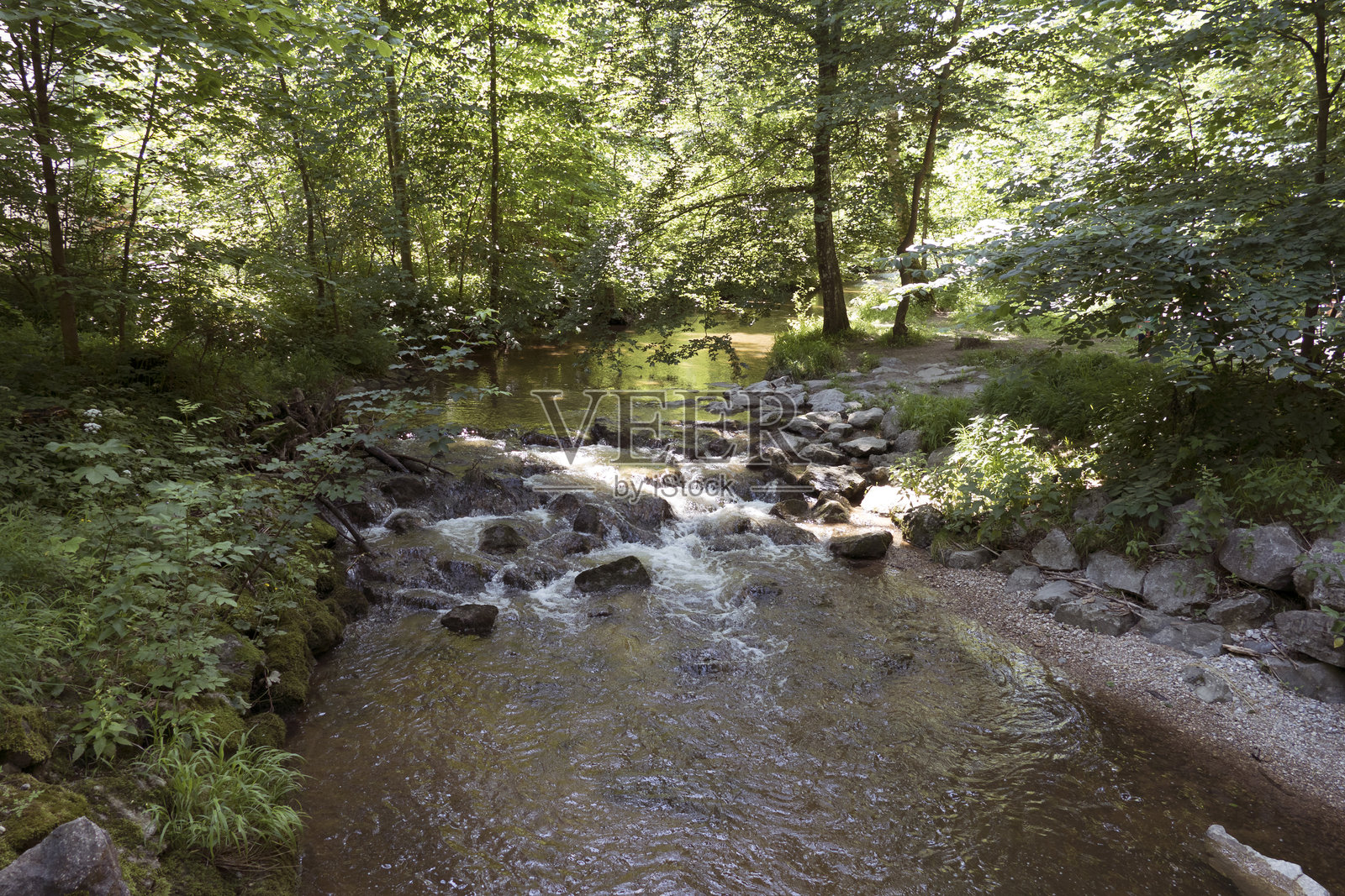 梅辛格峡谷；慕尼黑圣雅各之路，巴伐利亚，德国照片摄影图片