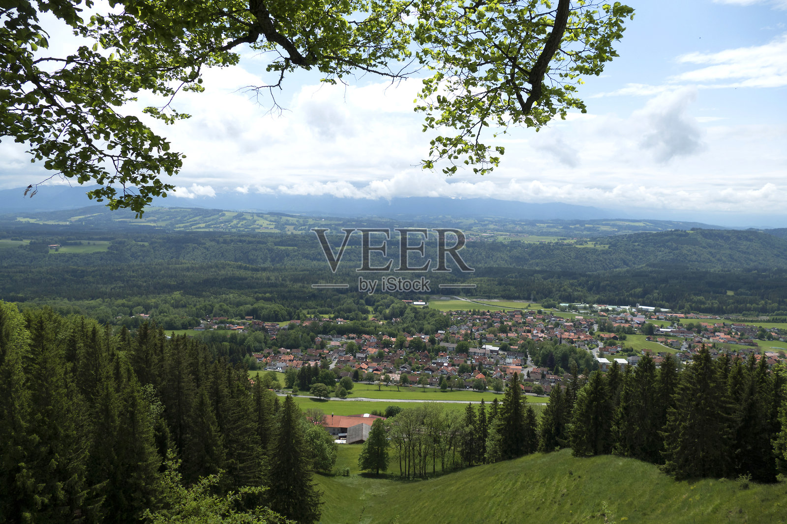 德国巴伐利亚州霍亨佩森堡的全景视图照片摄影图片