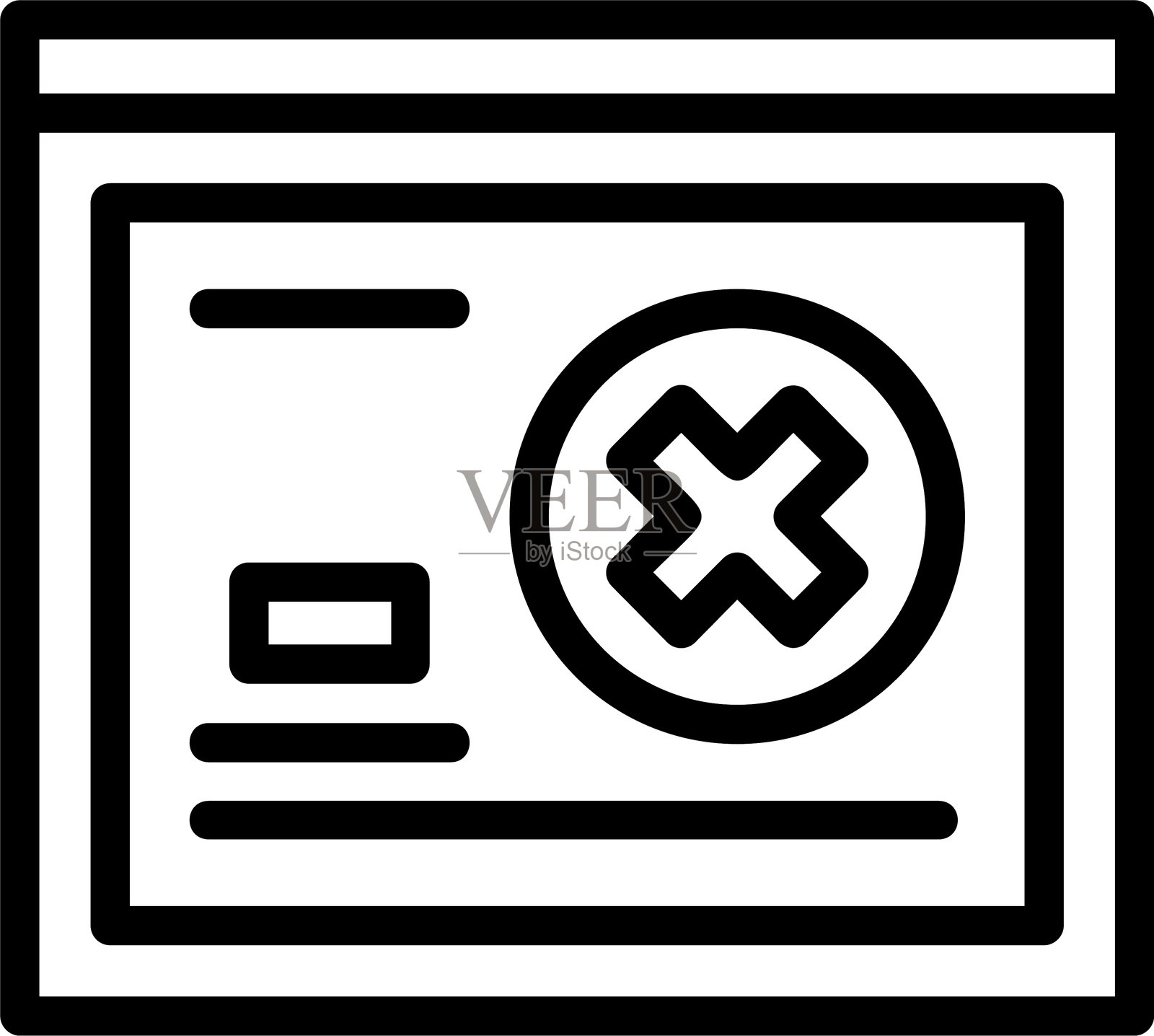 交叉线性风格图标设计插画图片素材