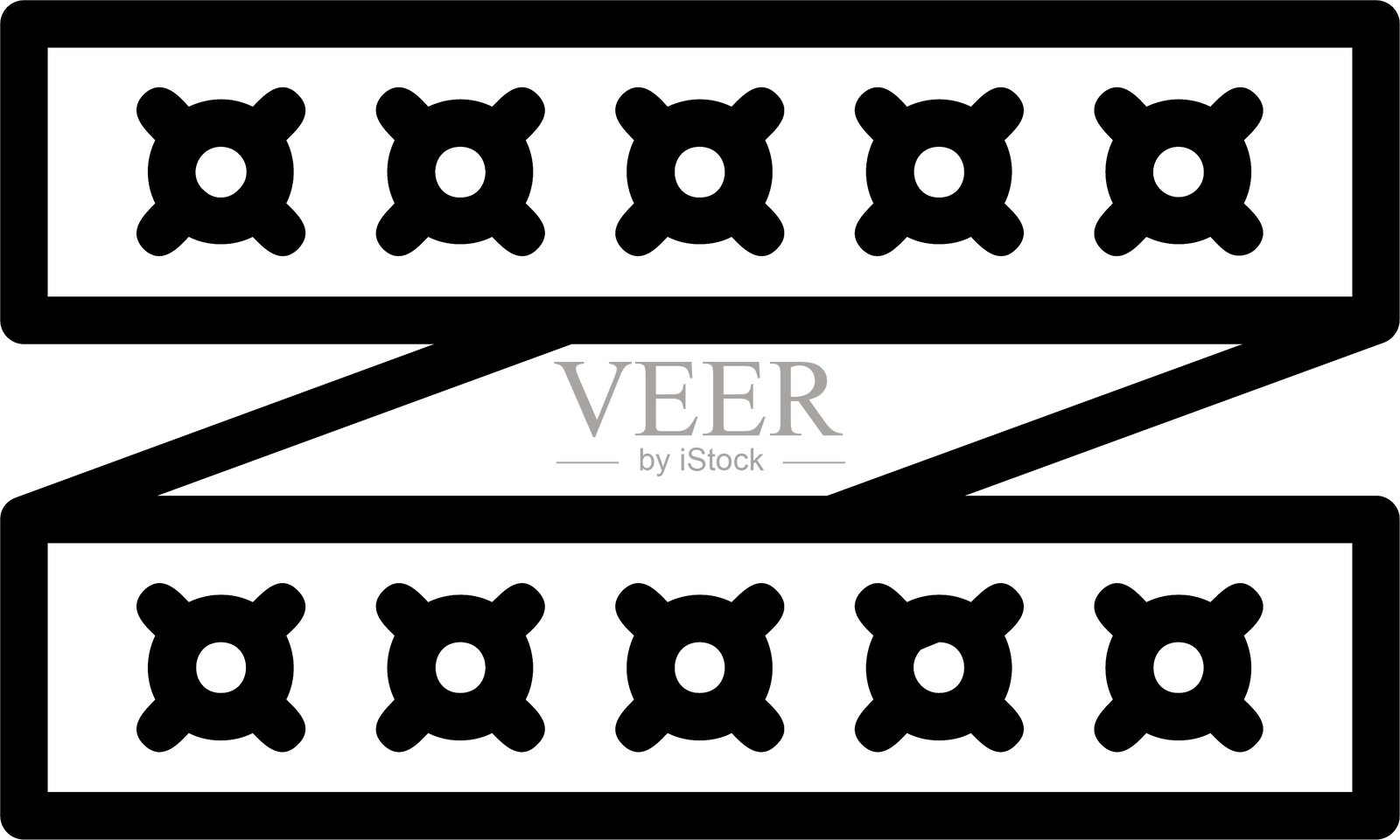 LED灯带线性风格图标设计插画图片素材