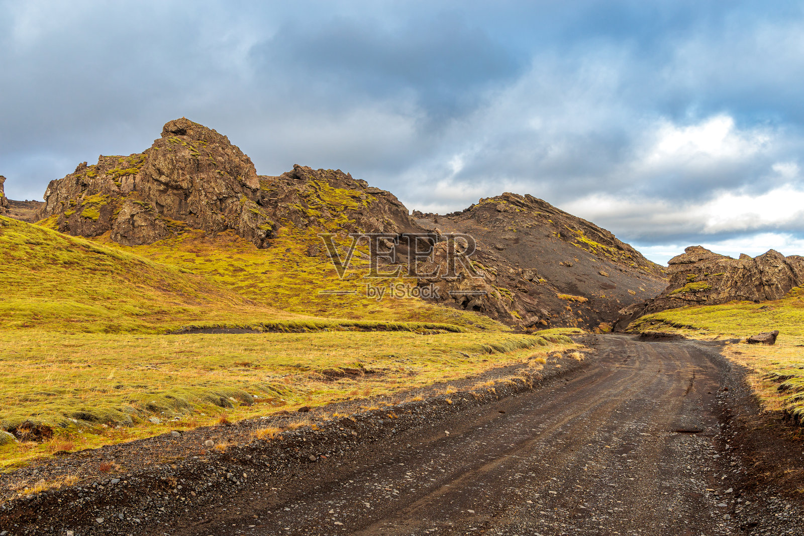 迷人的秋季卡特拉地质公园在冰岛岛上照片摄影图片