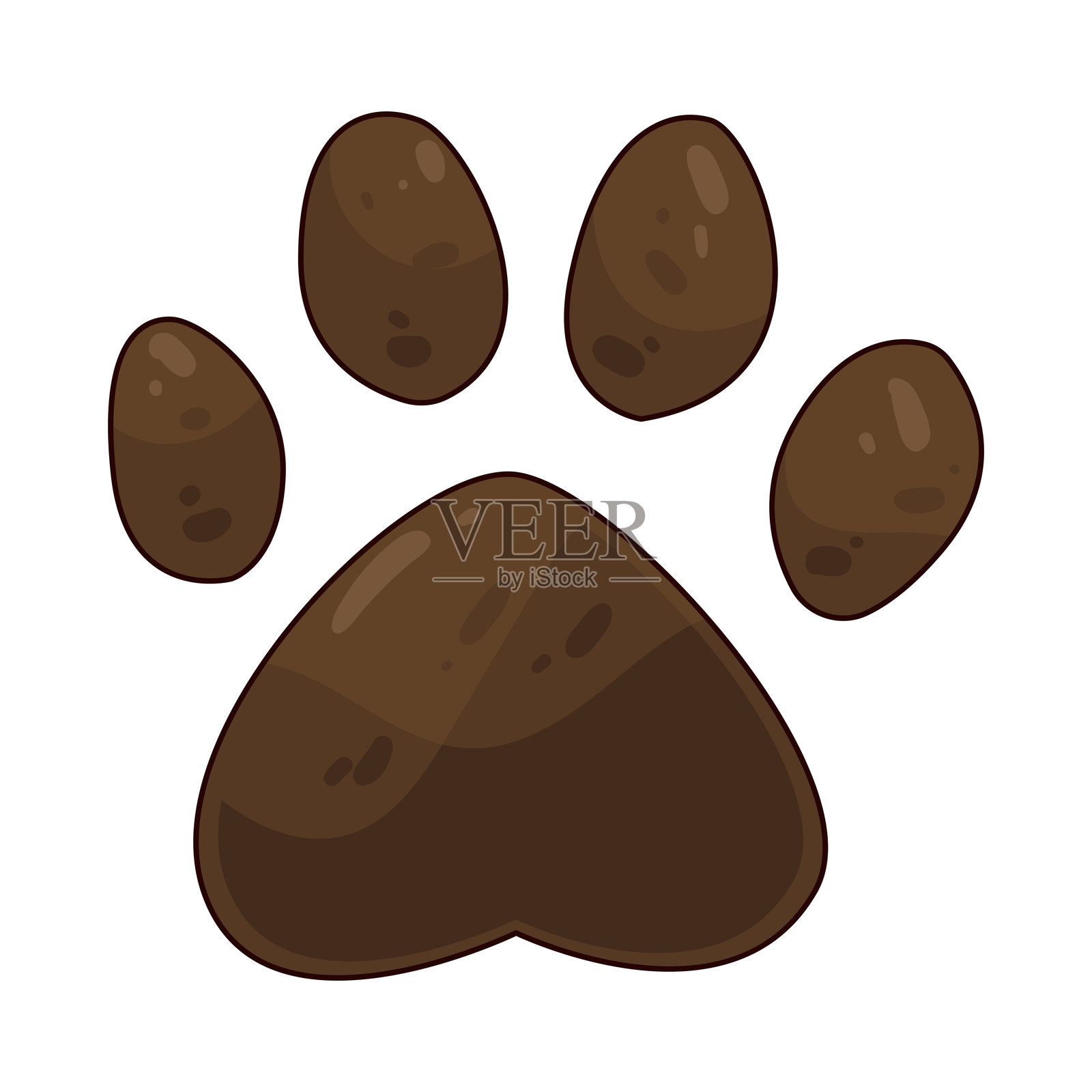 爪印插画图片素材