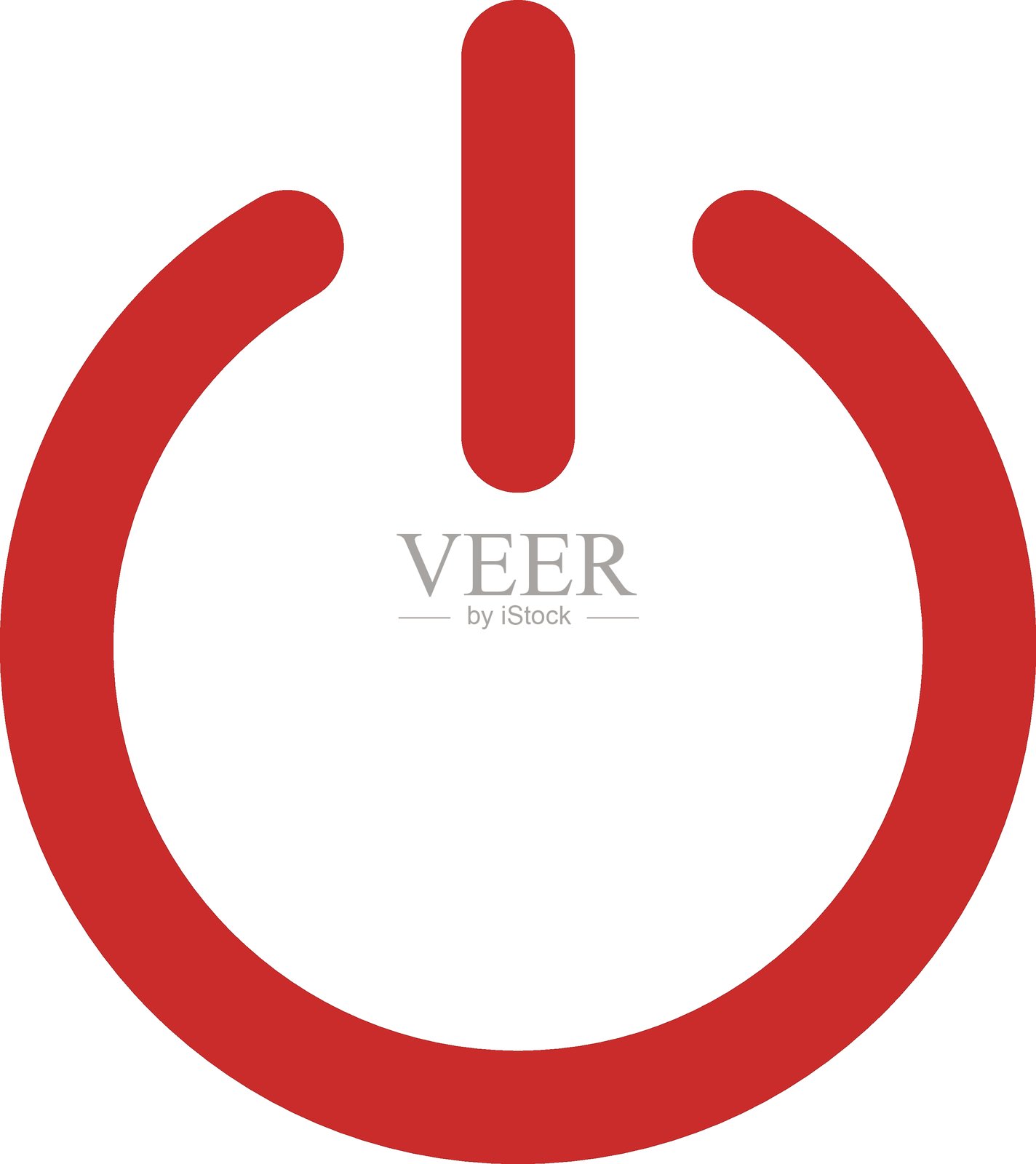 电源按钮图标的矢量设计风格插画图片素材