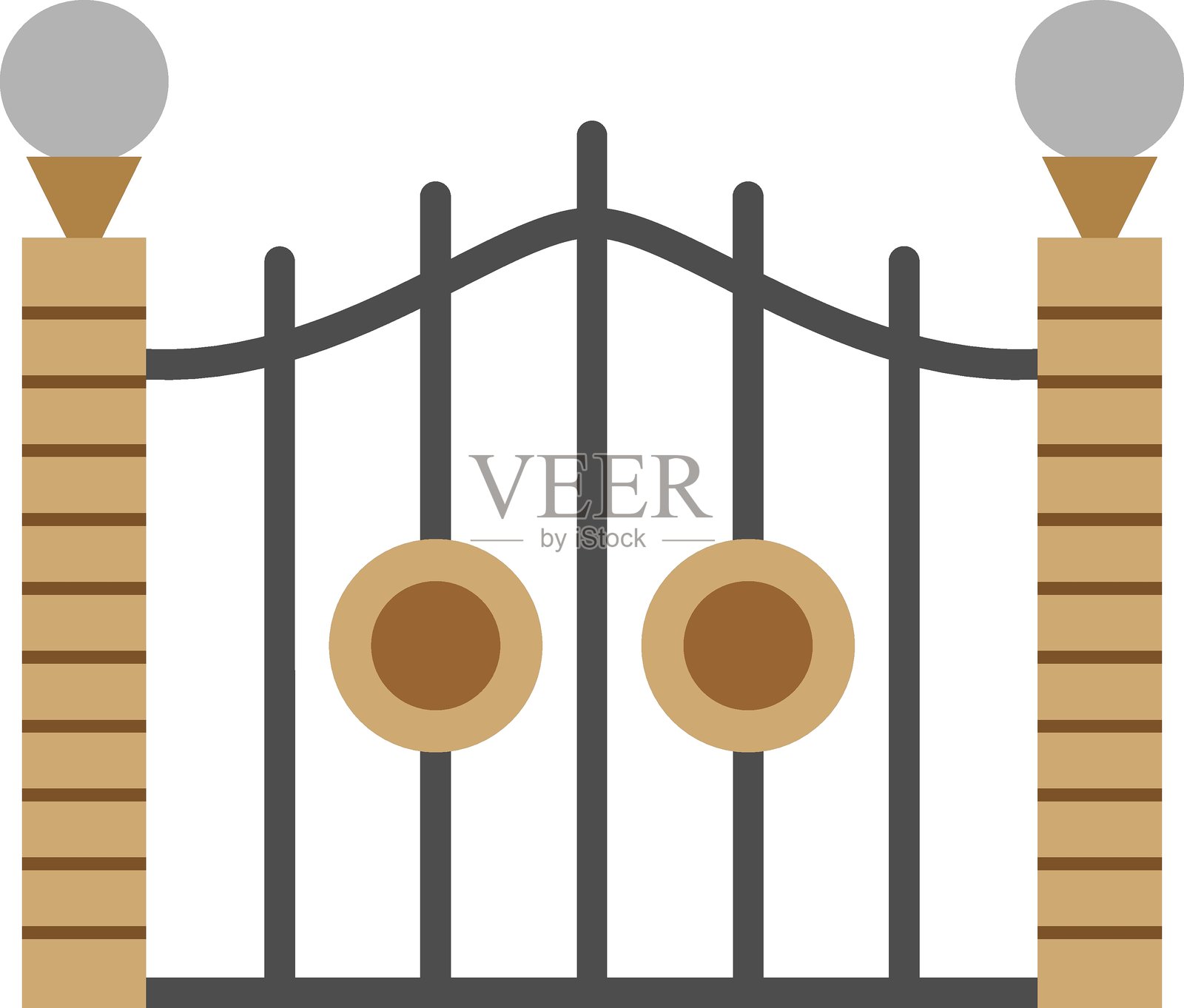 矢量设计门图标风格插画图片素材