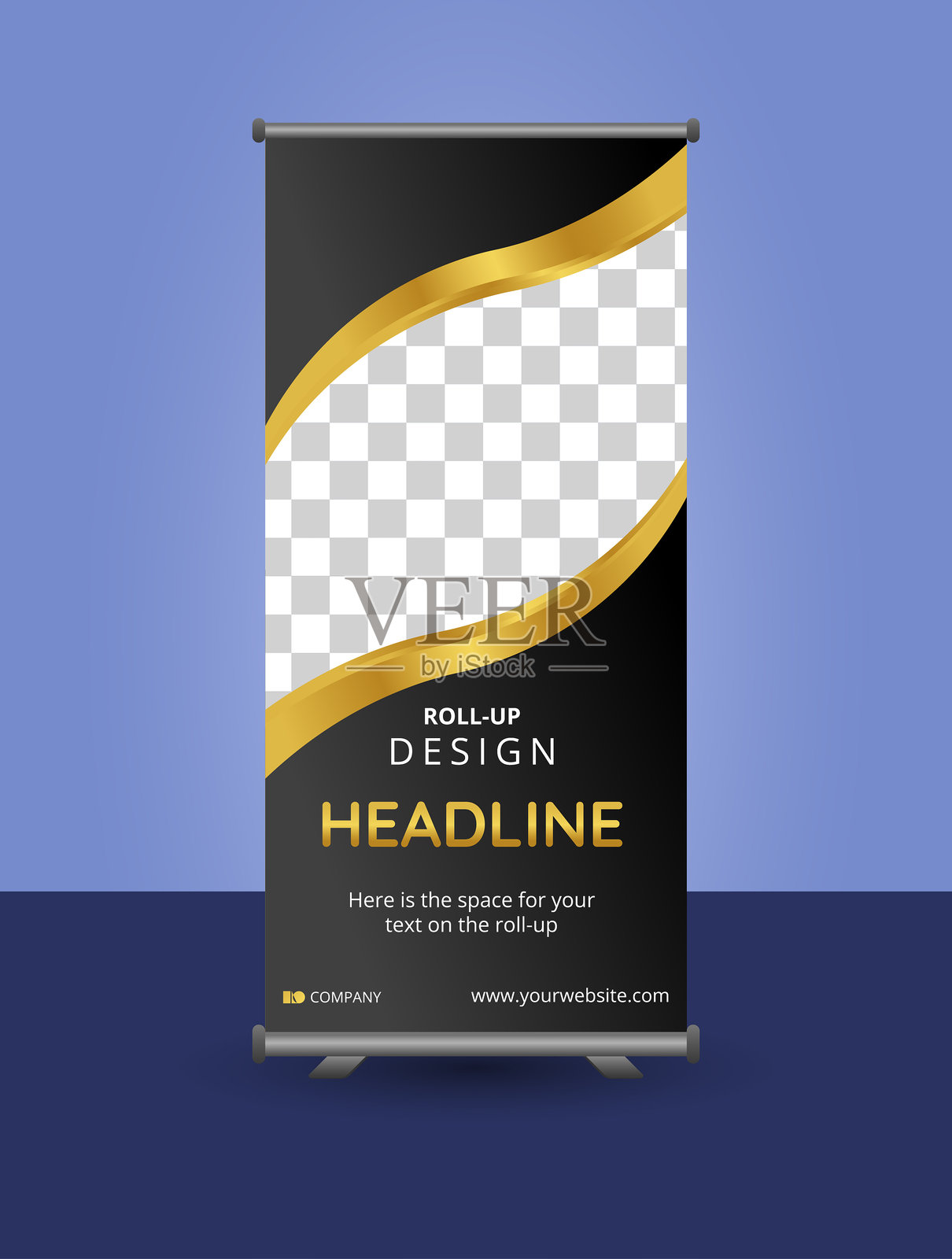 抽象的卷起设计。插画图片素材