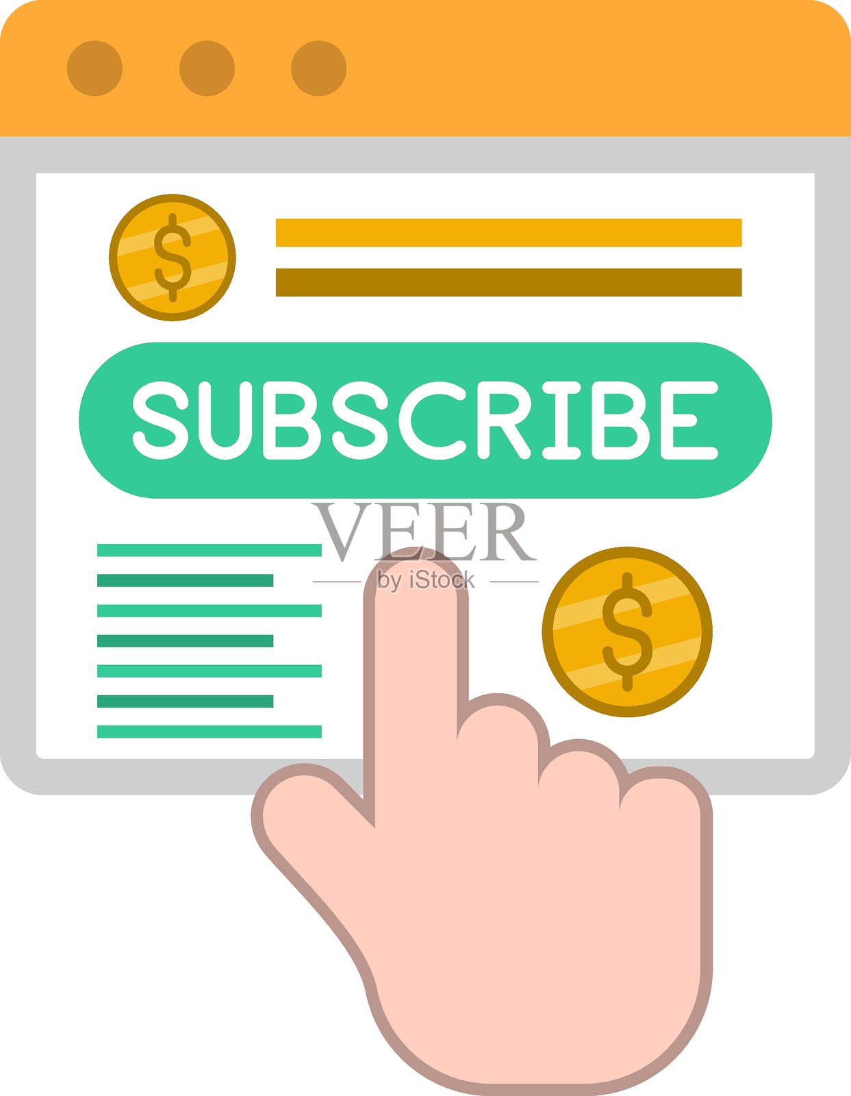 矢量设计订阅模型图标风格插画图片素材