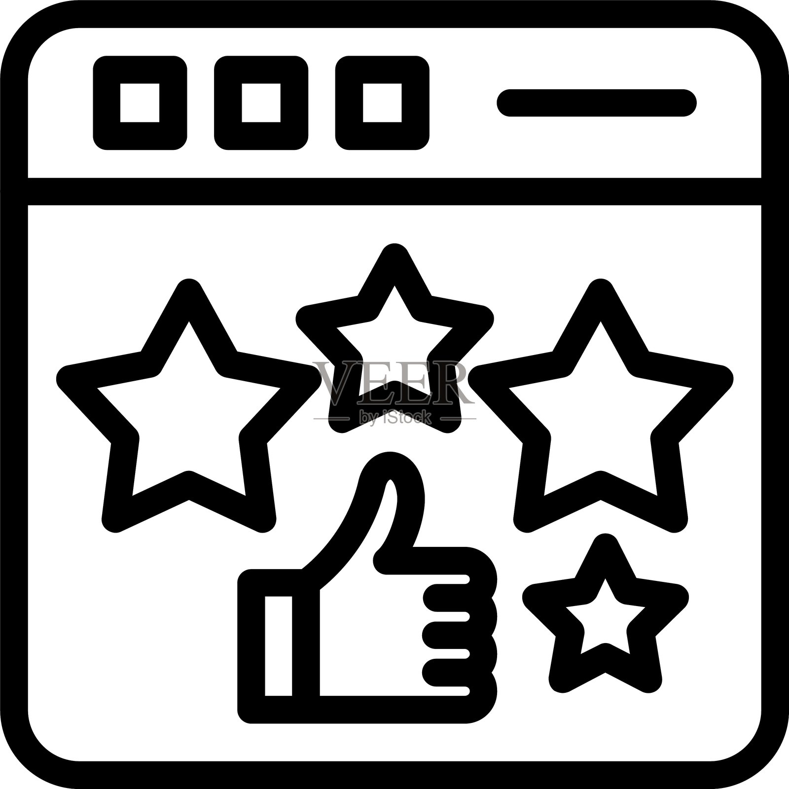 星级评分线性风格图标设计插画图片素材